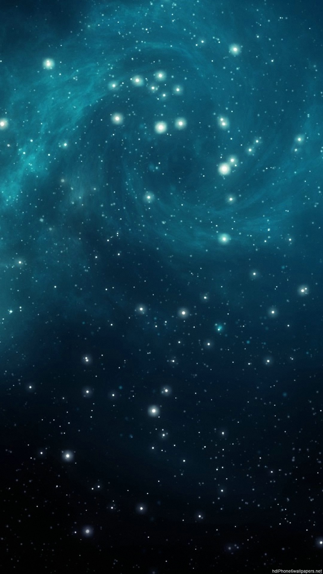 Stelle, Galassia, Spazio, Verde acqua, Full HD, sfondo iPhone 6
