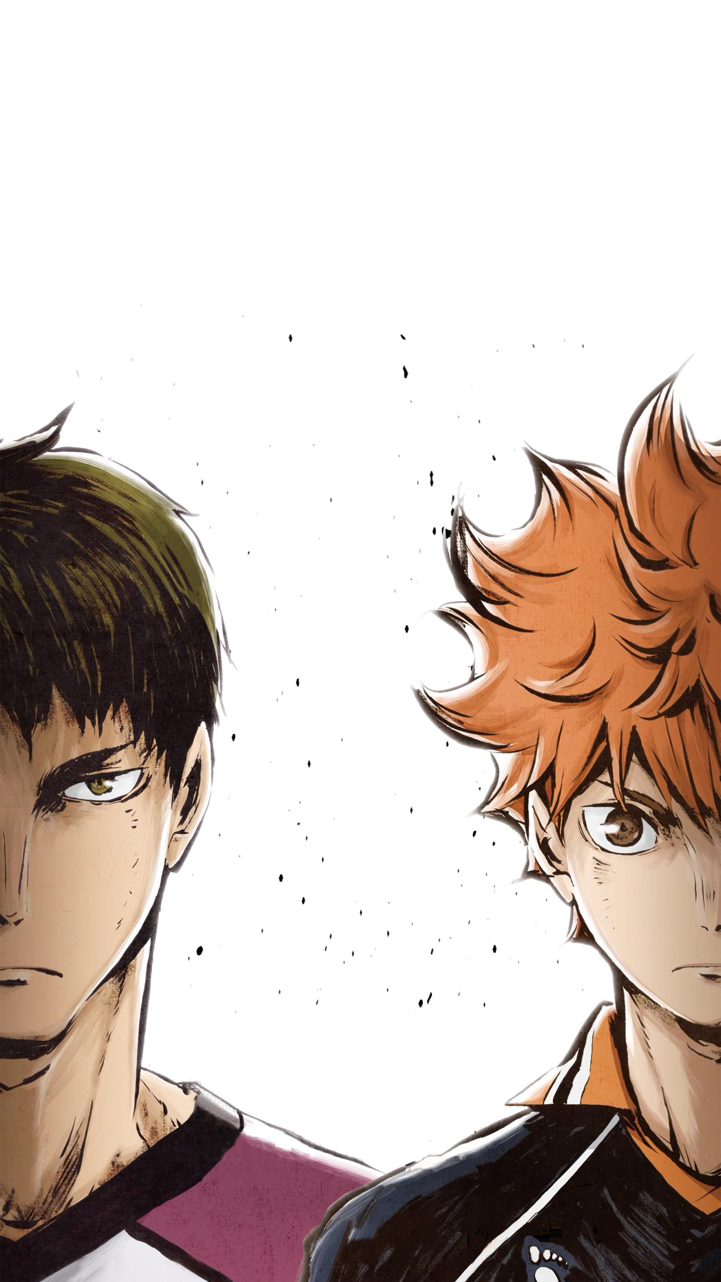 Tobio Kageyama, Shoyo Hinata, Haikyu!!, Sfondo bianco, wallpaper per iPhone e Android