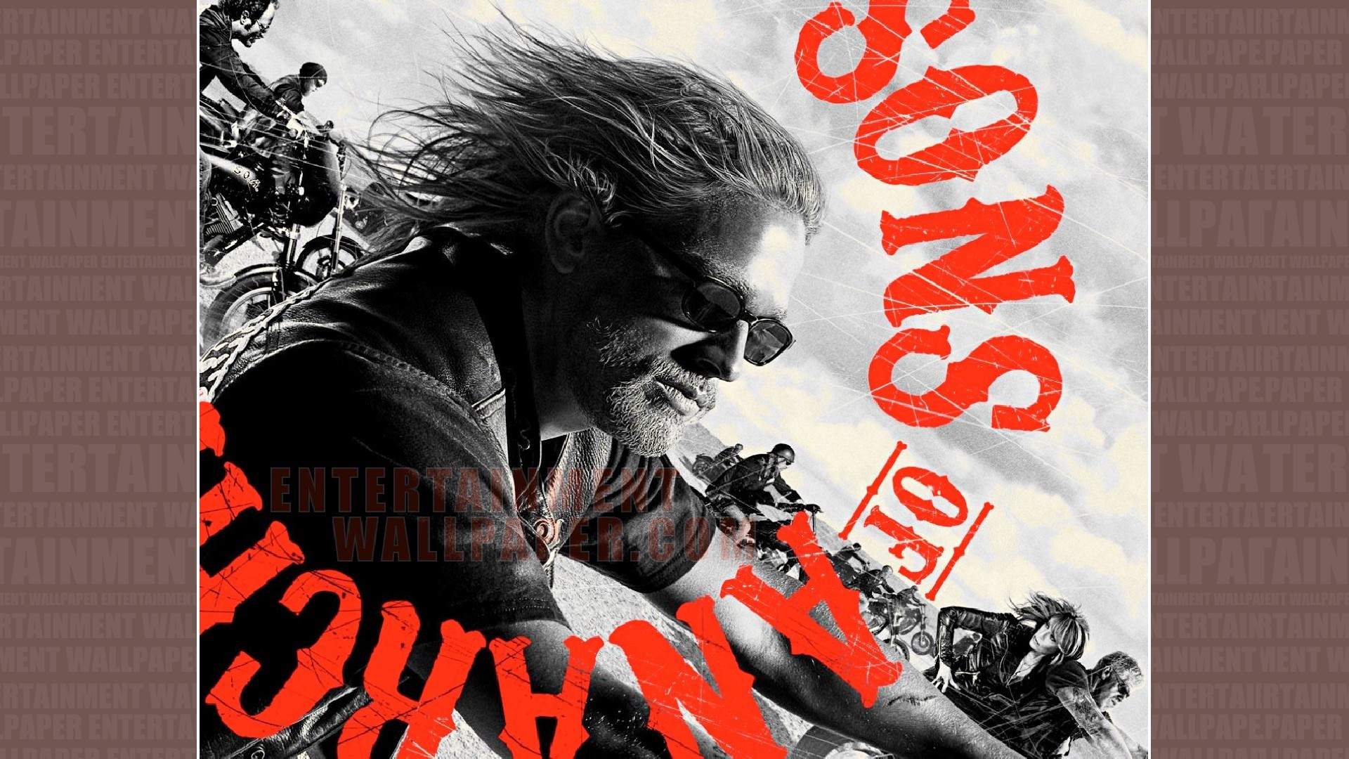 Charlie Hunnam, Sons of Anarchy, Poster, Rosso, 1920x1080, immagine di sfondo