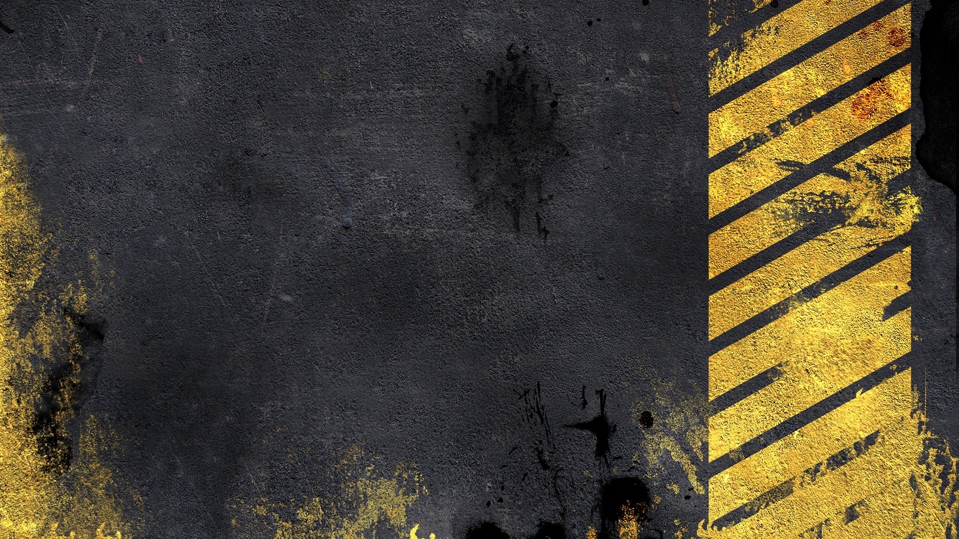 Texture grunge, Strisce di pericolo, Nero e oro, Metallo graffiato, sfondo Full HD per PC