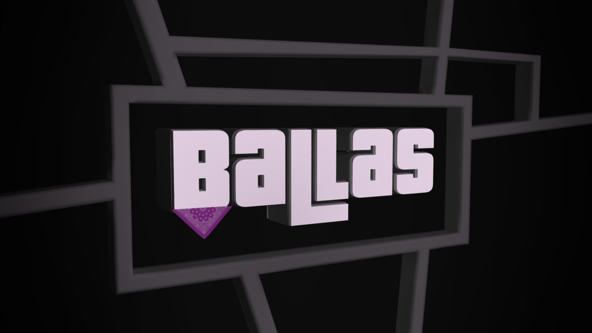 Ballas, GTA San Andreas, Logo gang, Viola, 16:9 Full HD, wallpaper widescreen