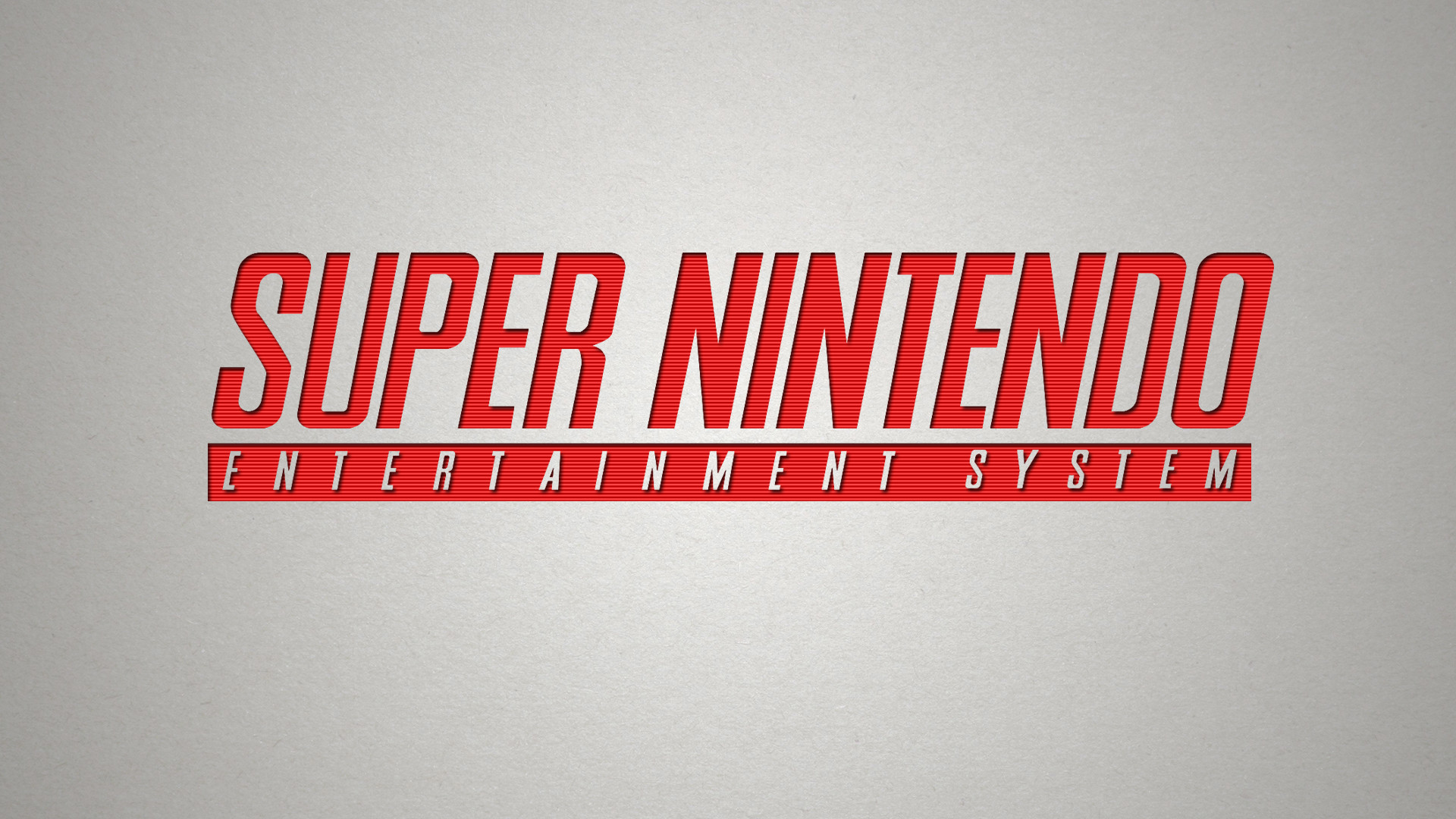 Super Nintendo Entertainment System, Logo, Sfondo grigio, Full HD, wallpaper per computer