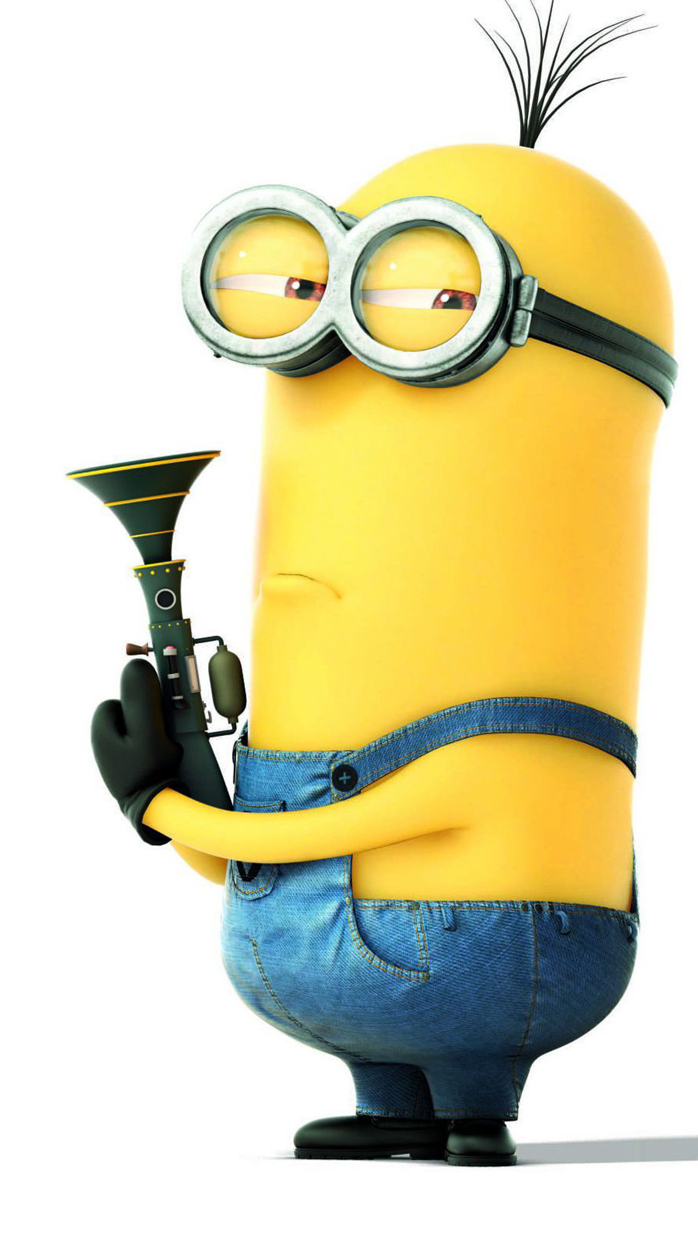 Minion, Kevin, Trombone, Cattivissimo me, Sfondo bianco, schermata Home Android