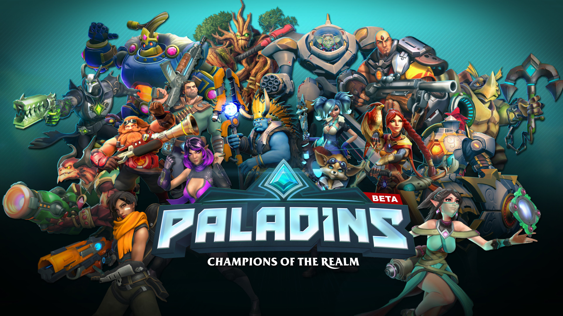 Paladins: Champions of the Realm, Logo, Campioni, Videogioco, Full HD, sfondo Windows 11
