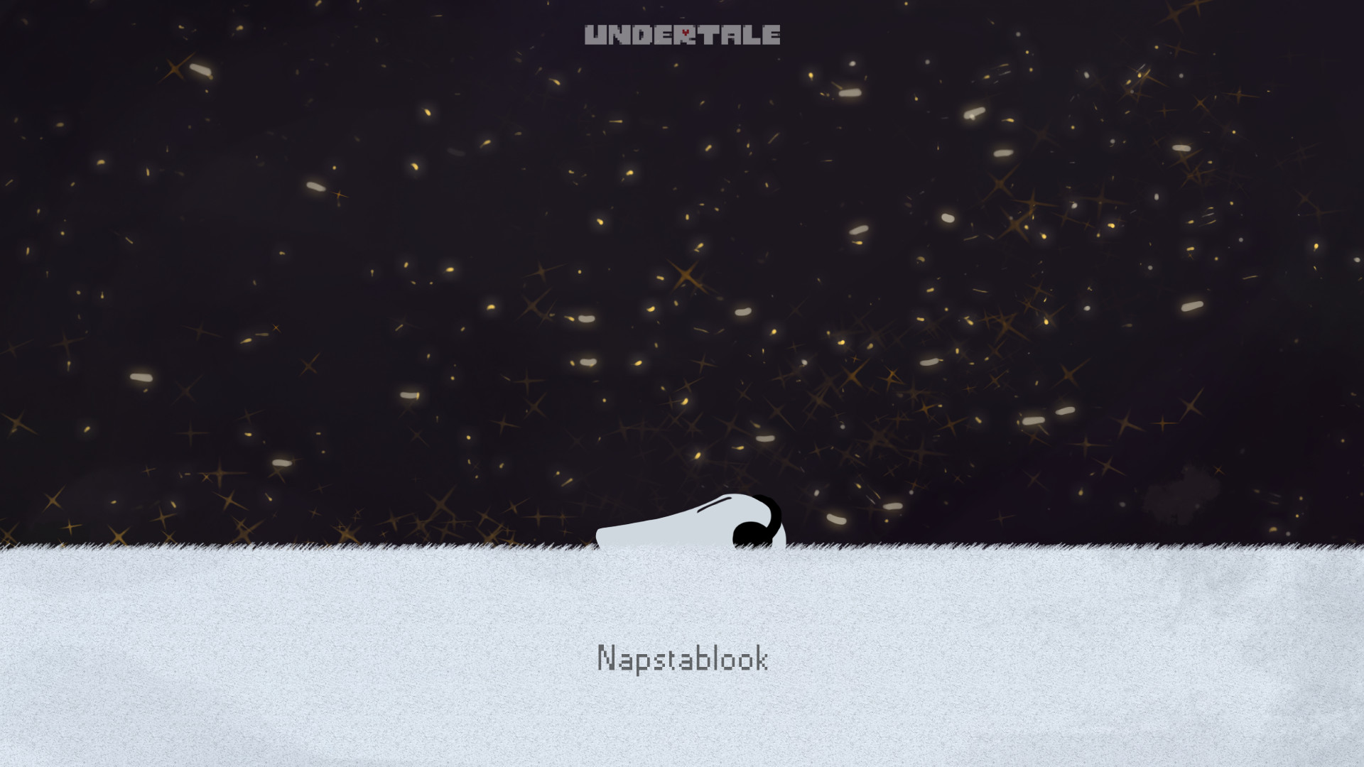 Napstablook, Undertale, Cielo stellato, Minimalista, Full HD 1080p, sfondo desktop