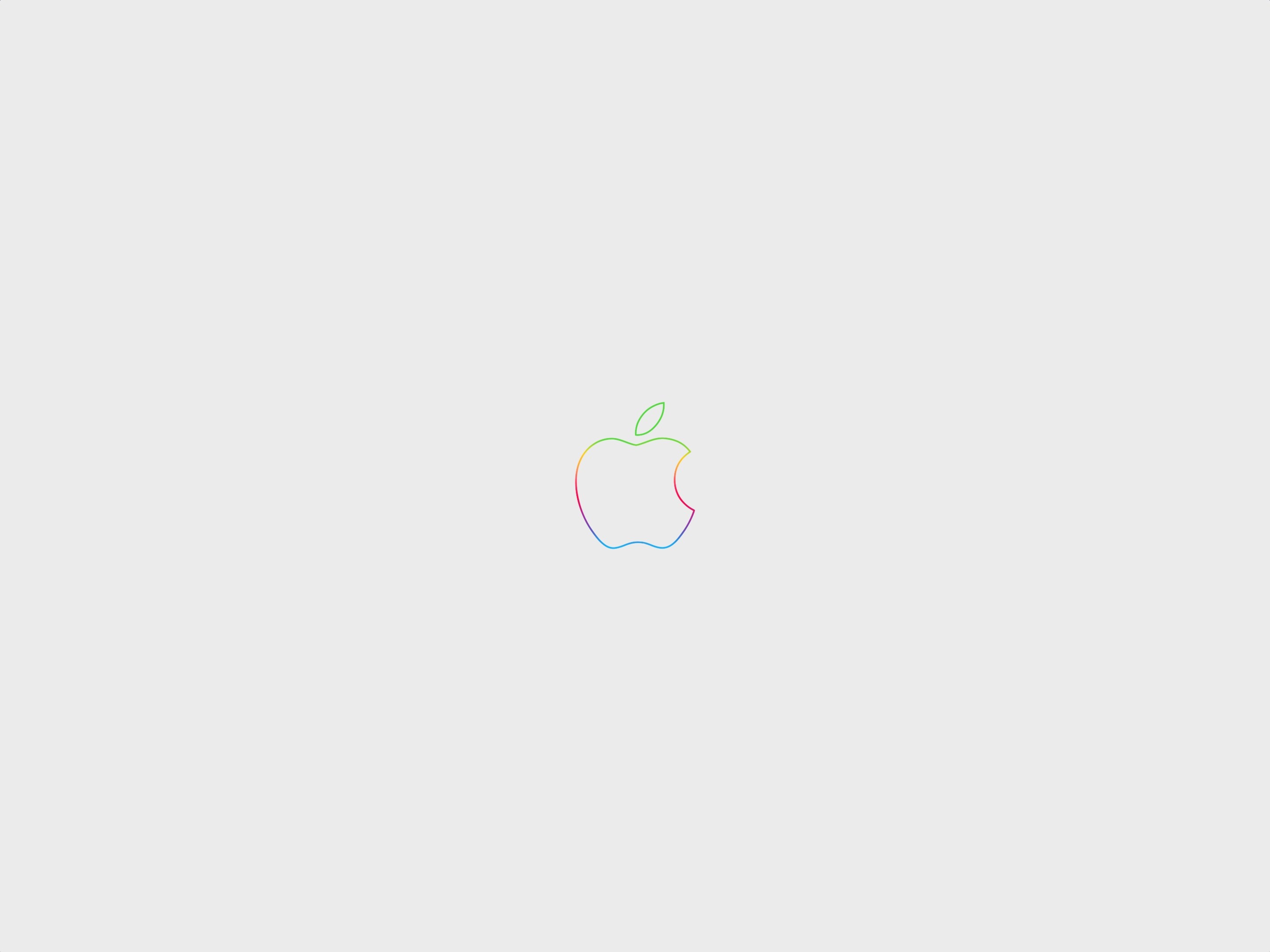 Logo Apple, Apple, Grigio chiaro, Minimalismo, 2K, sfondo per iPad e tablet