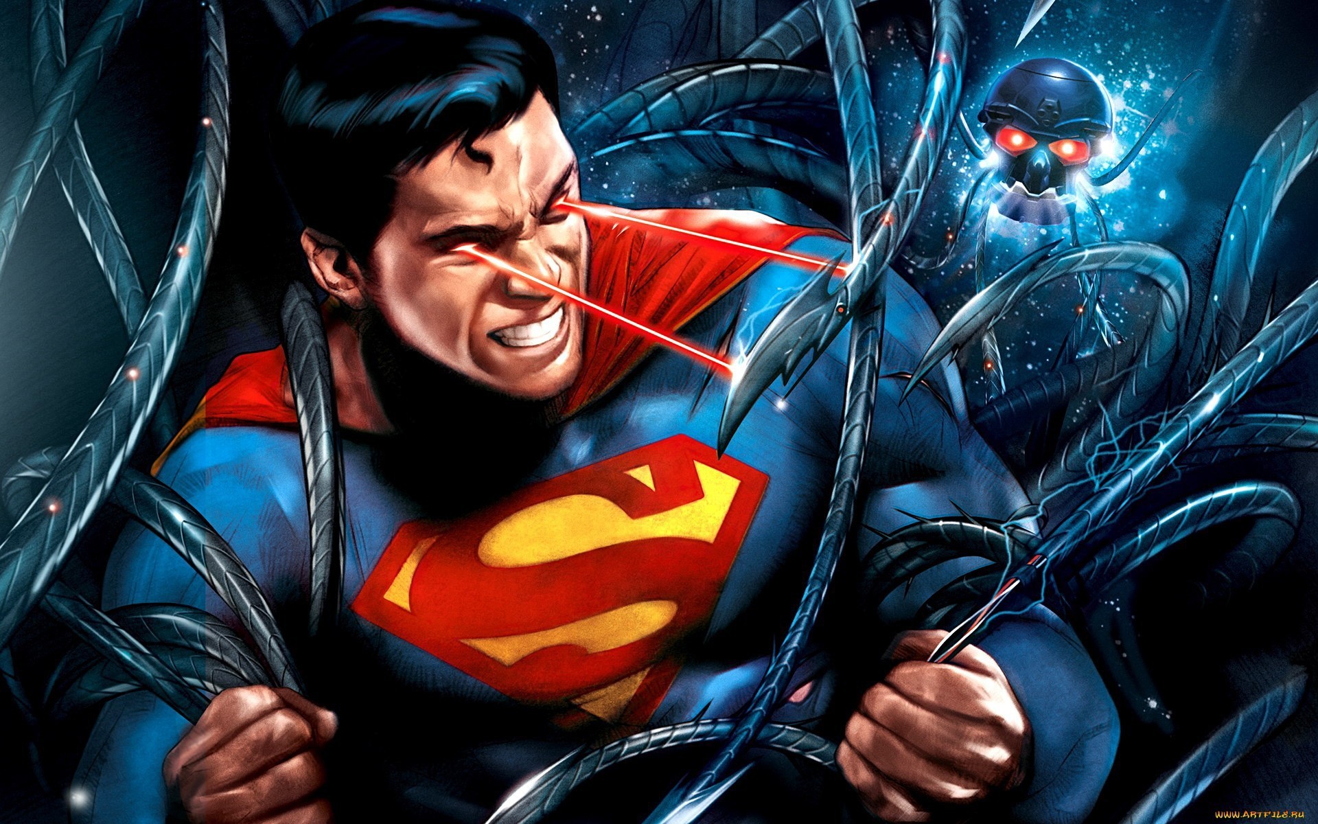 Superman, Brainiac, Vista calorifica, Cavi, Fumetto, 1920x1200, sfondo MacBook Pro