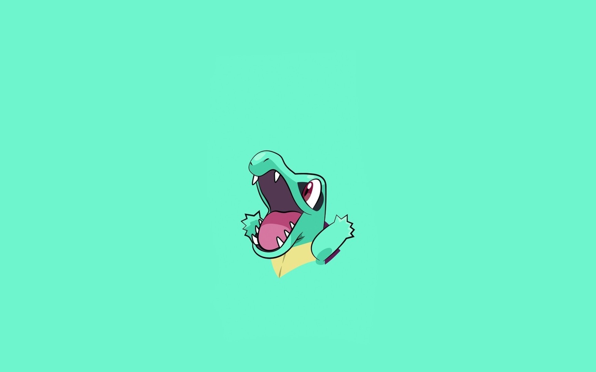 Totodile, Pokémon, Verde acqua, 16:10 Full HD, sfondo widescreen