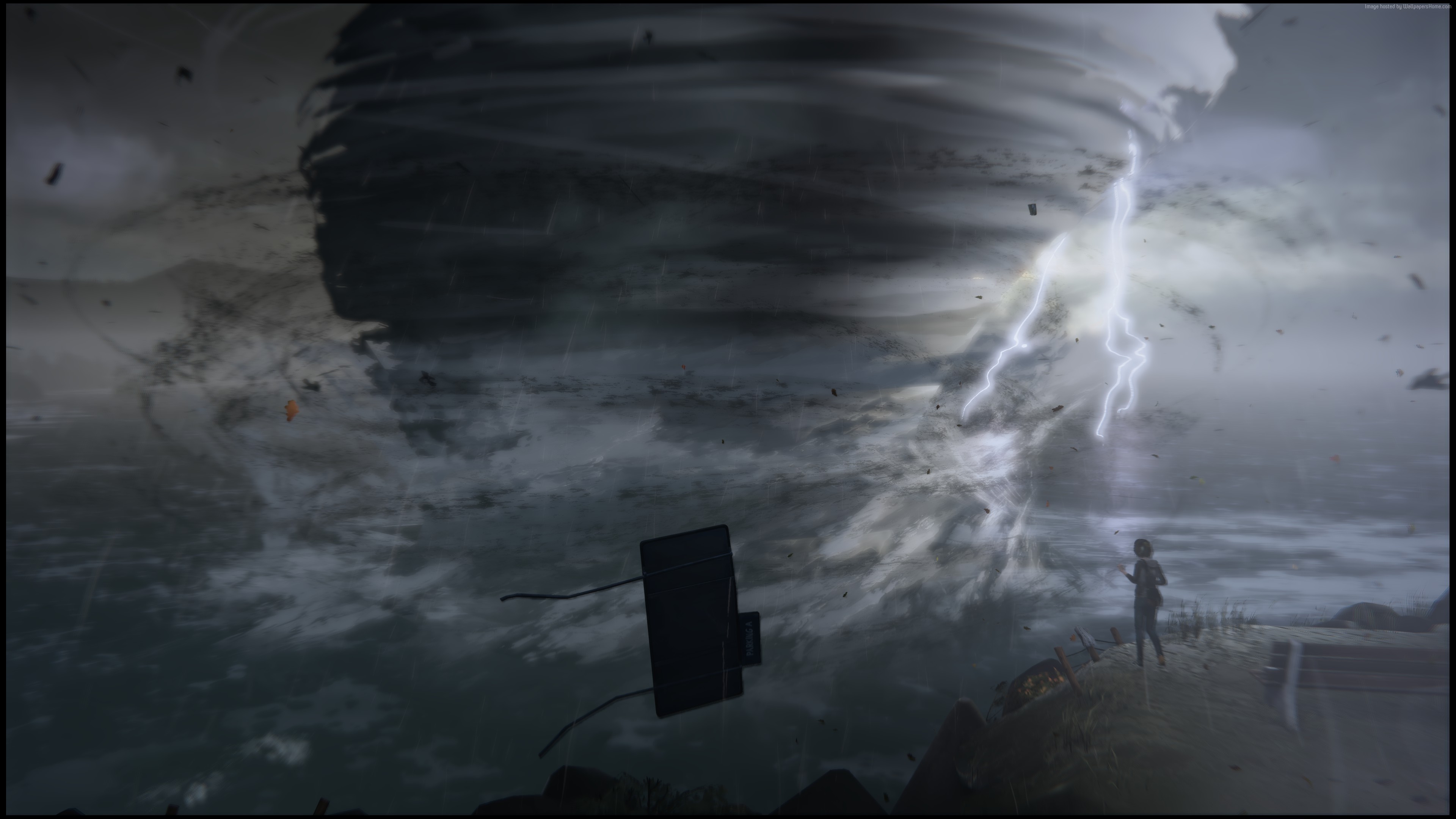 Life is Strange, Tornado, Fulmini, Arcadia Bay, Tempesta, 4K, sfondo per portatile