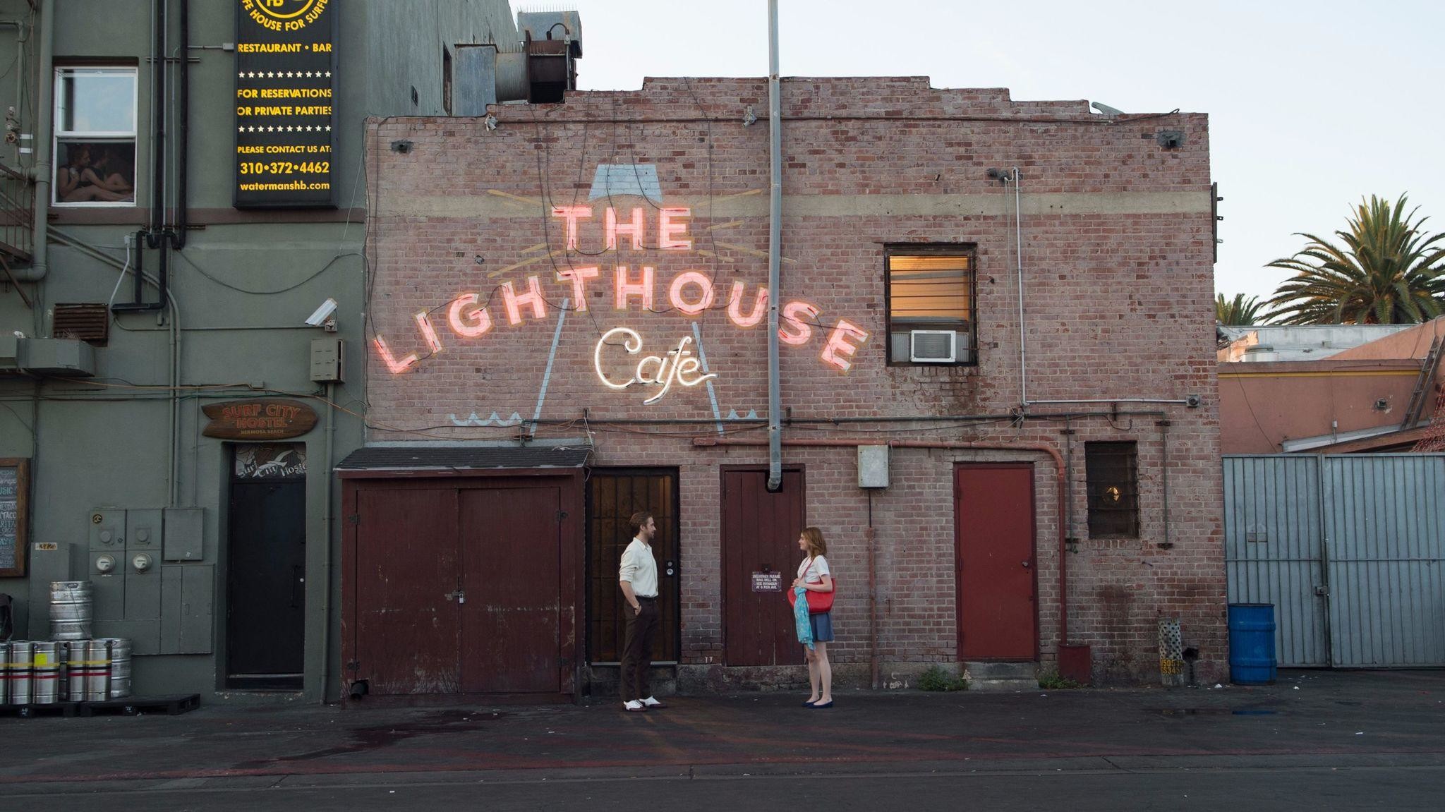 La La Land, The Lighthouse Cafe, Hermosa Beach, Edificio in mattoni, sfondo Full HD per PC