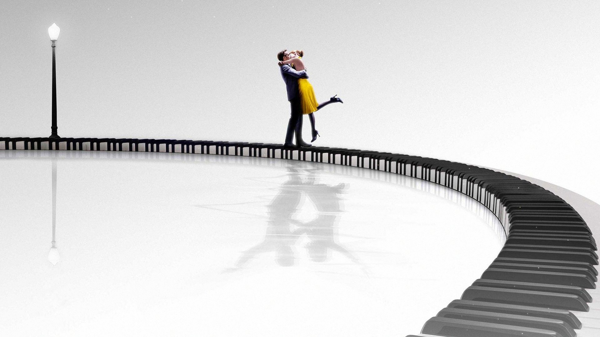 La La Land, Tastiera di pianoforte, Bacio, Arte surreale, Full HD, sfondo per portatile