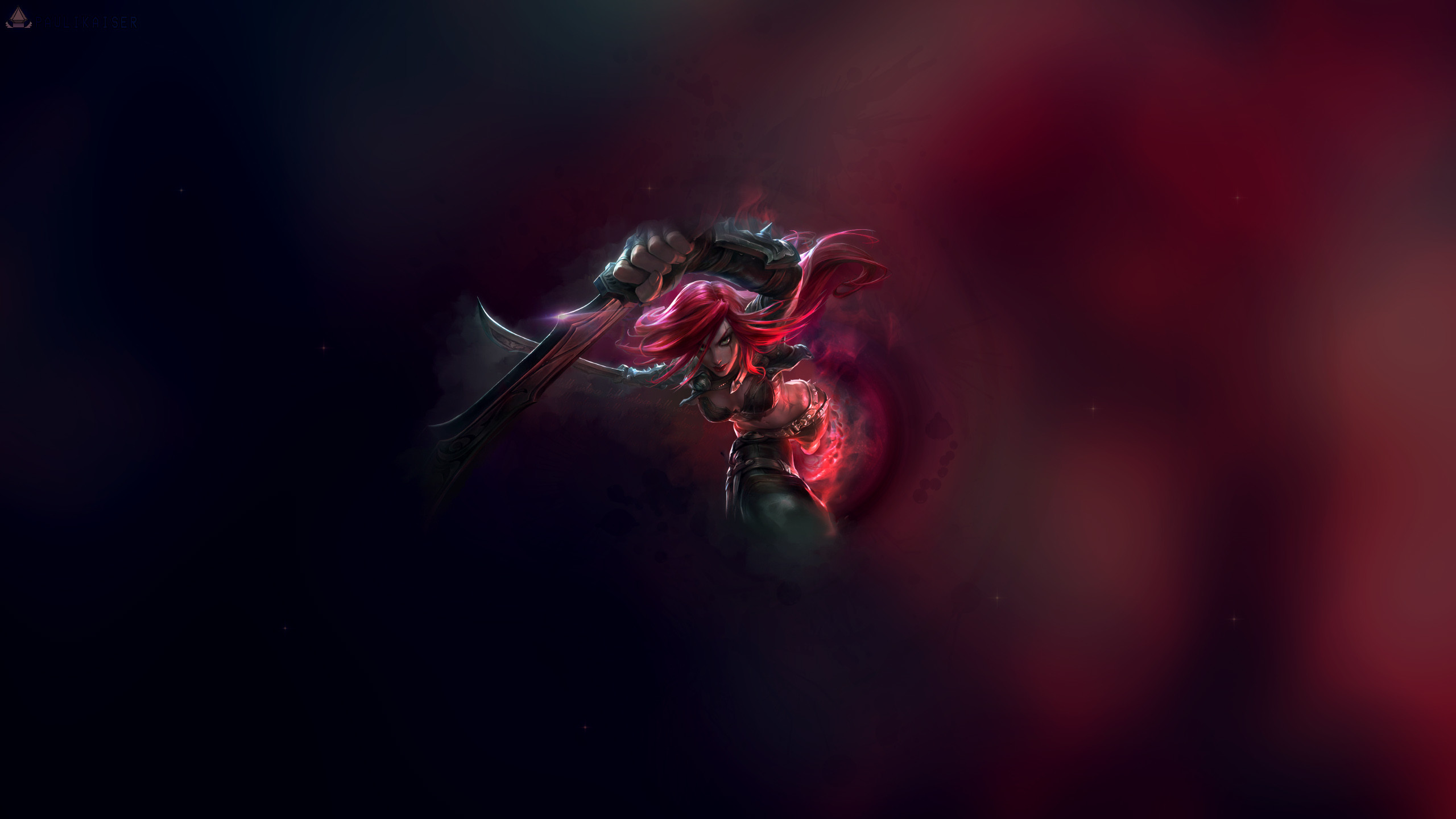 Katarina, League of Legends, Sfondo scuro, 2K, wallpaper desktop