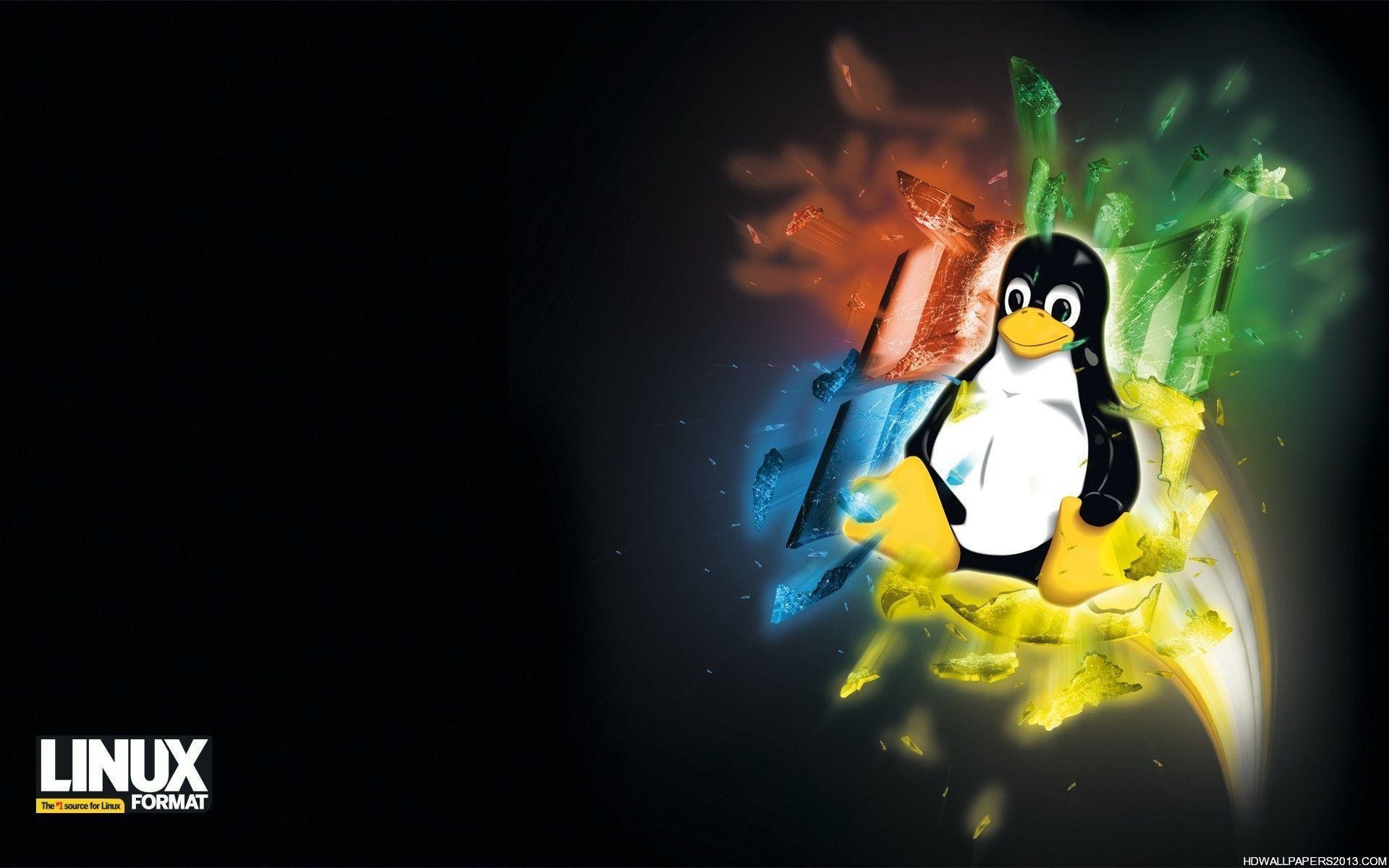 Tux, Linux, Windows, Linux Format, Colori, 16:10 Full HD, sfondo widescreen