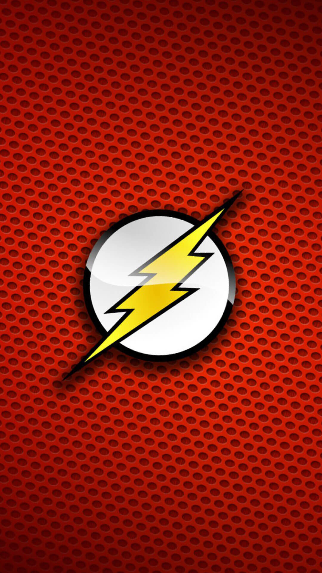 Flash, DC Comics, Logo, Sfondo rosso, Full HD, schermata di blocco iPhone 5S
