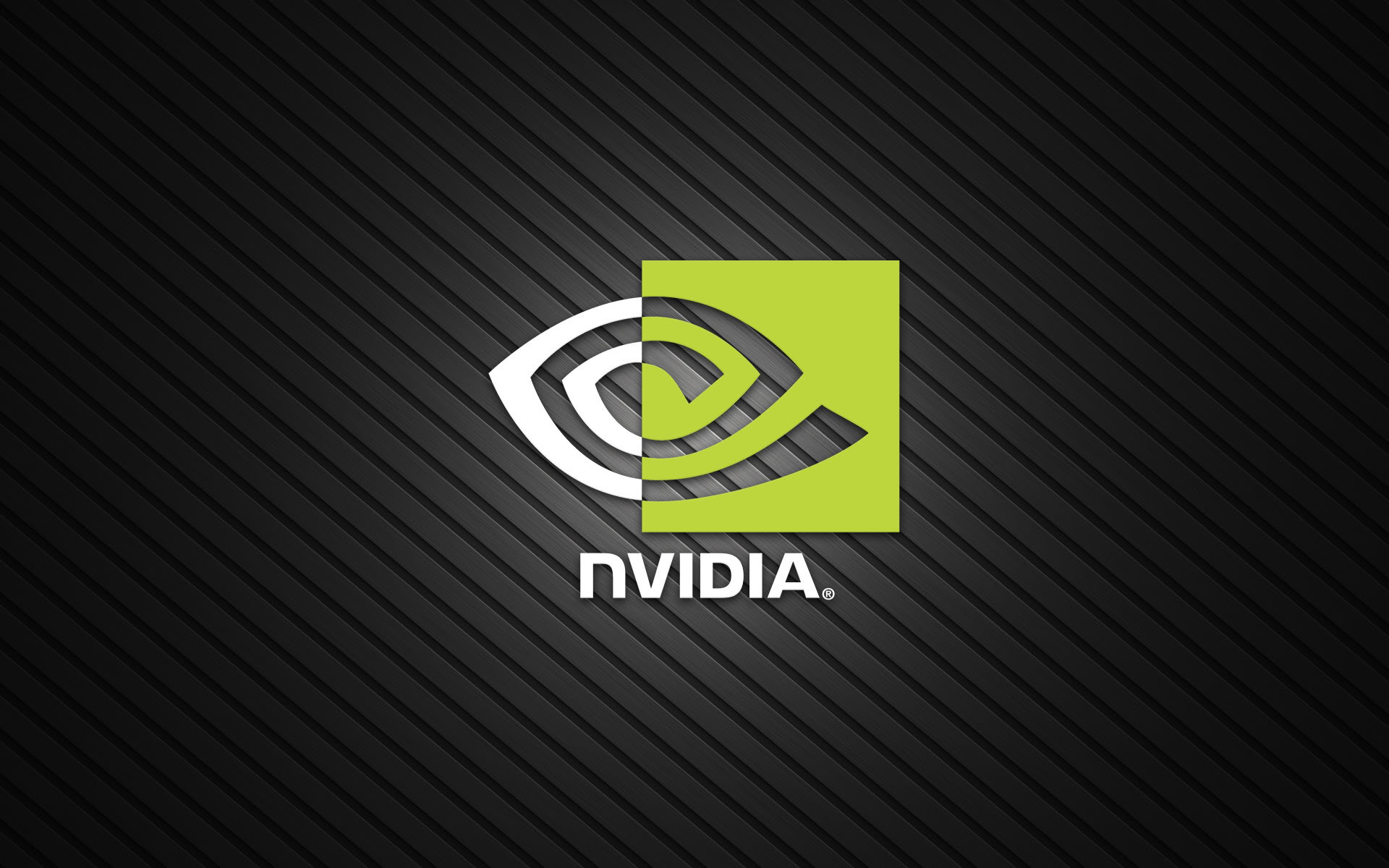 Logo Nvidia, Nvidia, Righe, Sfondo scuro, 16:10 Full HD, wallpaper widescreen
