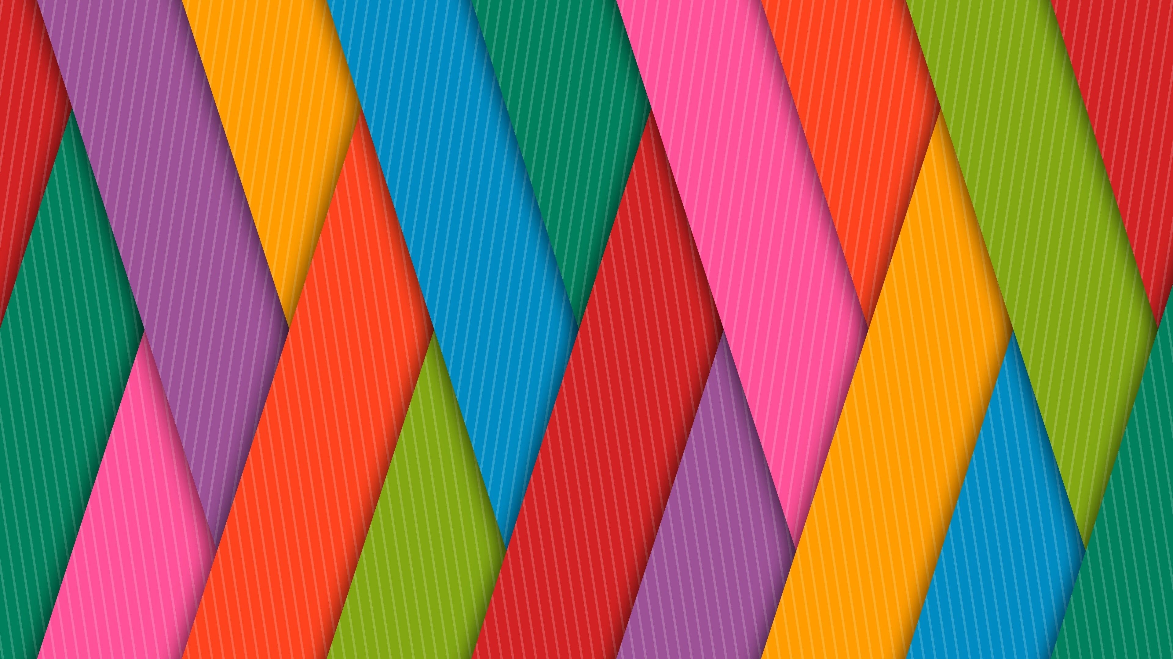 Strisce intrecciate, Colori vivaci, Geometrico, 4K, sfondo per portatile