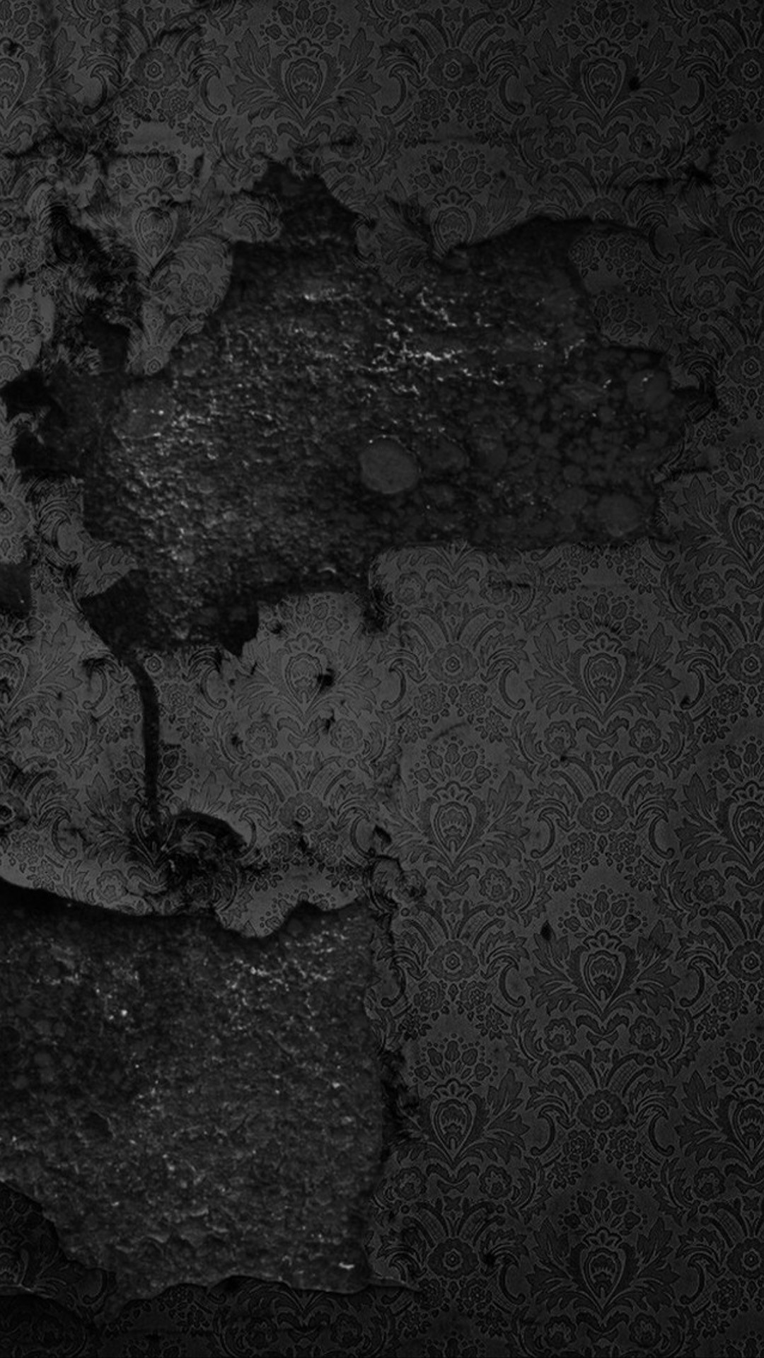 Muro scrostato, Sfondo nero, Texture, Grunge, Full HD, schermata di blocco del cellulare