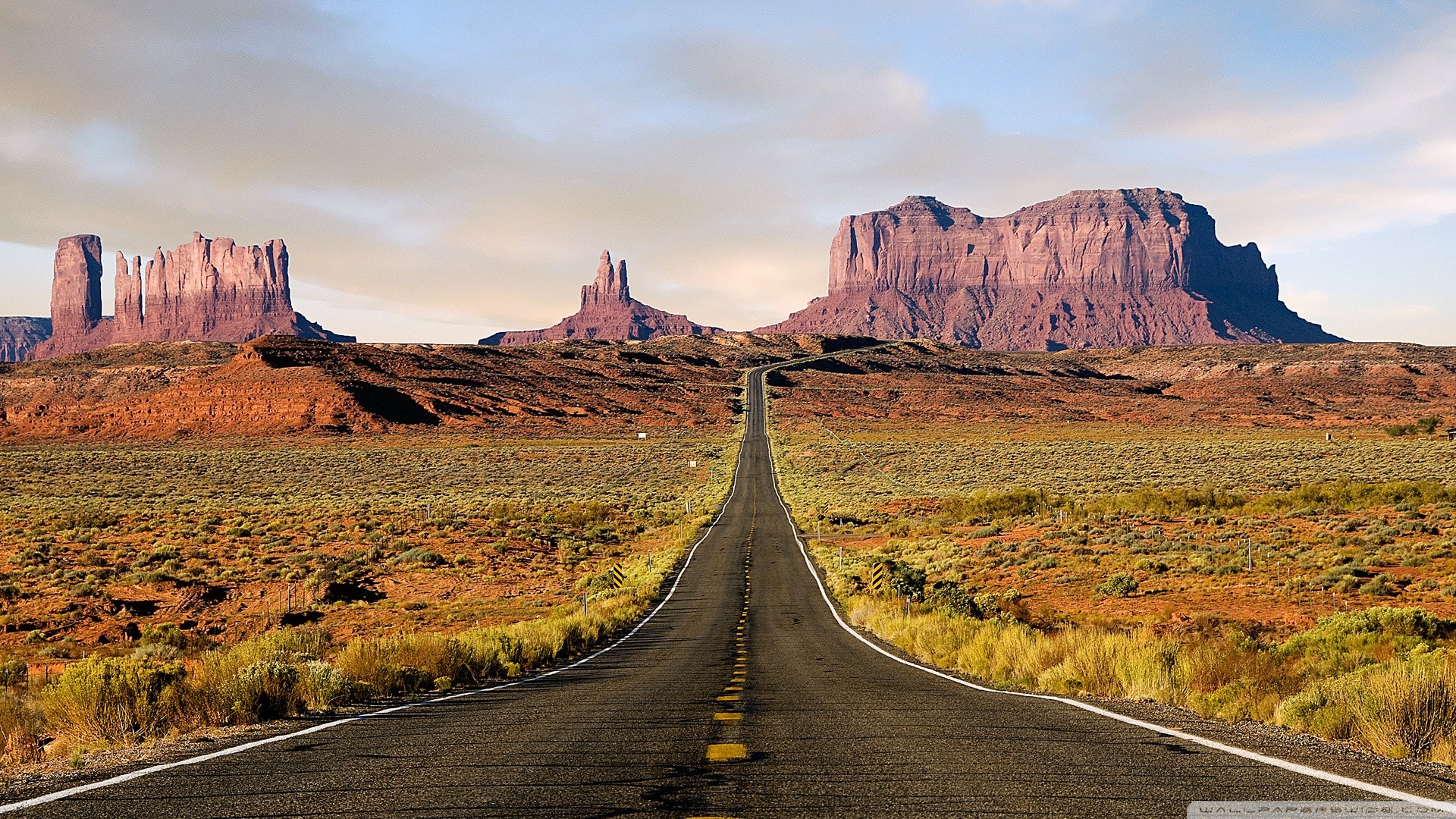 Monument Valley, Utah, Strada, Mesa, U.S. Route 163, Full HD, sfondo per PC e portatile