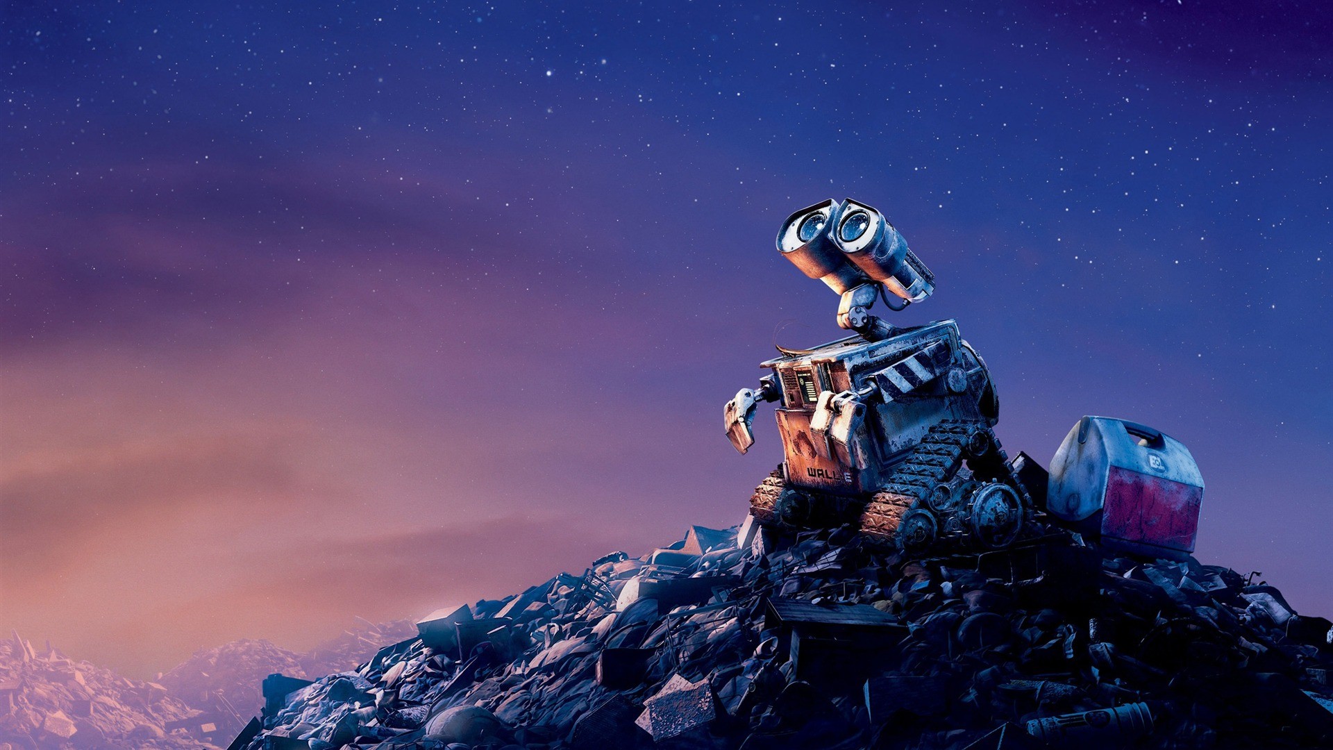 WALL-E, Pixar, Robot, Crepuscolo, Full HD, sfondo per PC