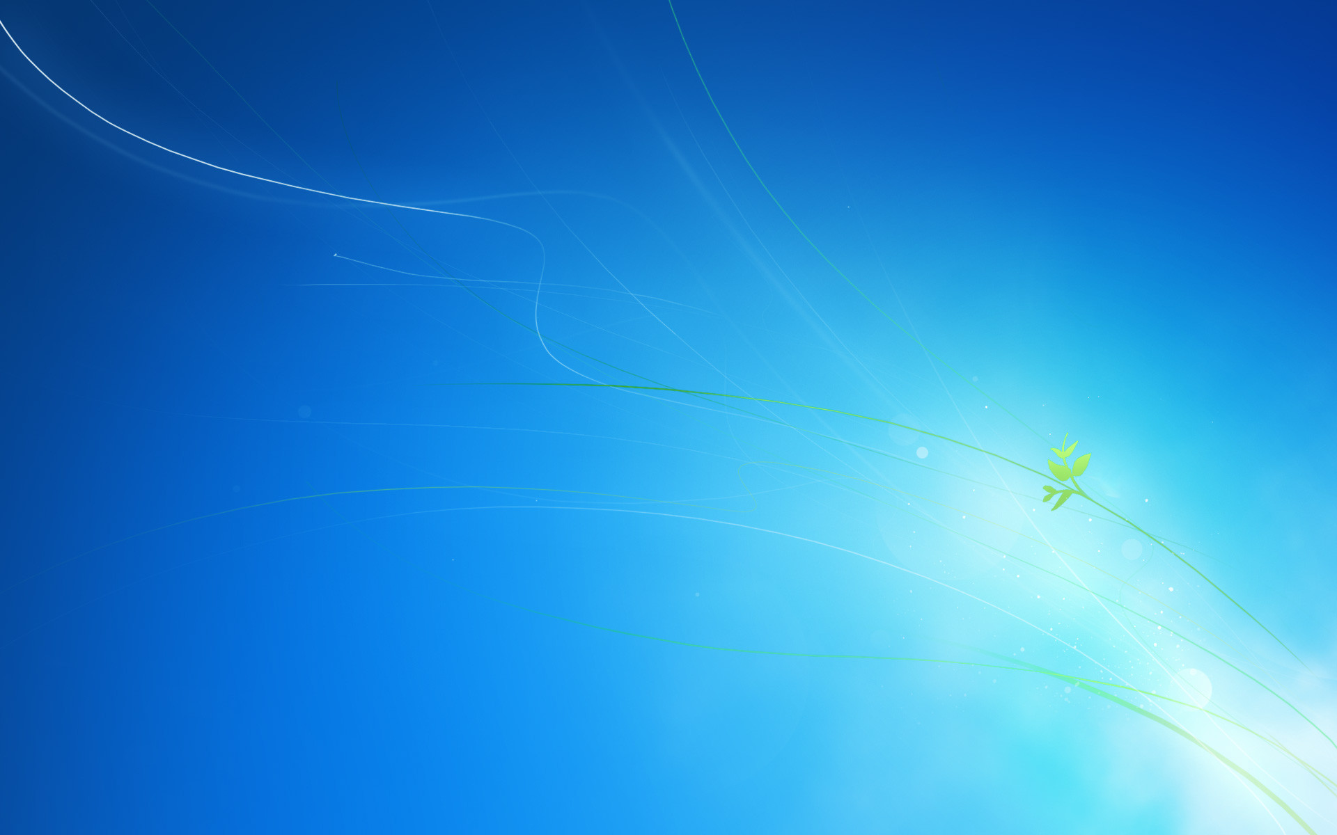 Windows 7, Sfondo predefinito, Sfondo blu, Linee luminose, Full HD, wallpaper per computer