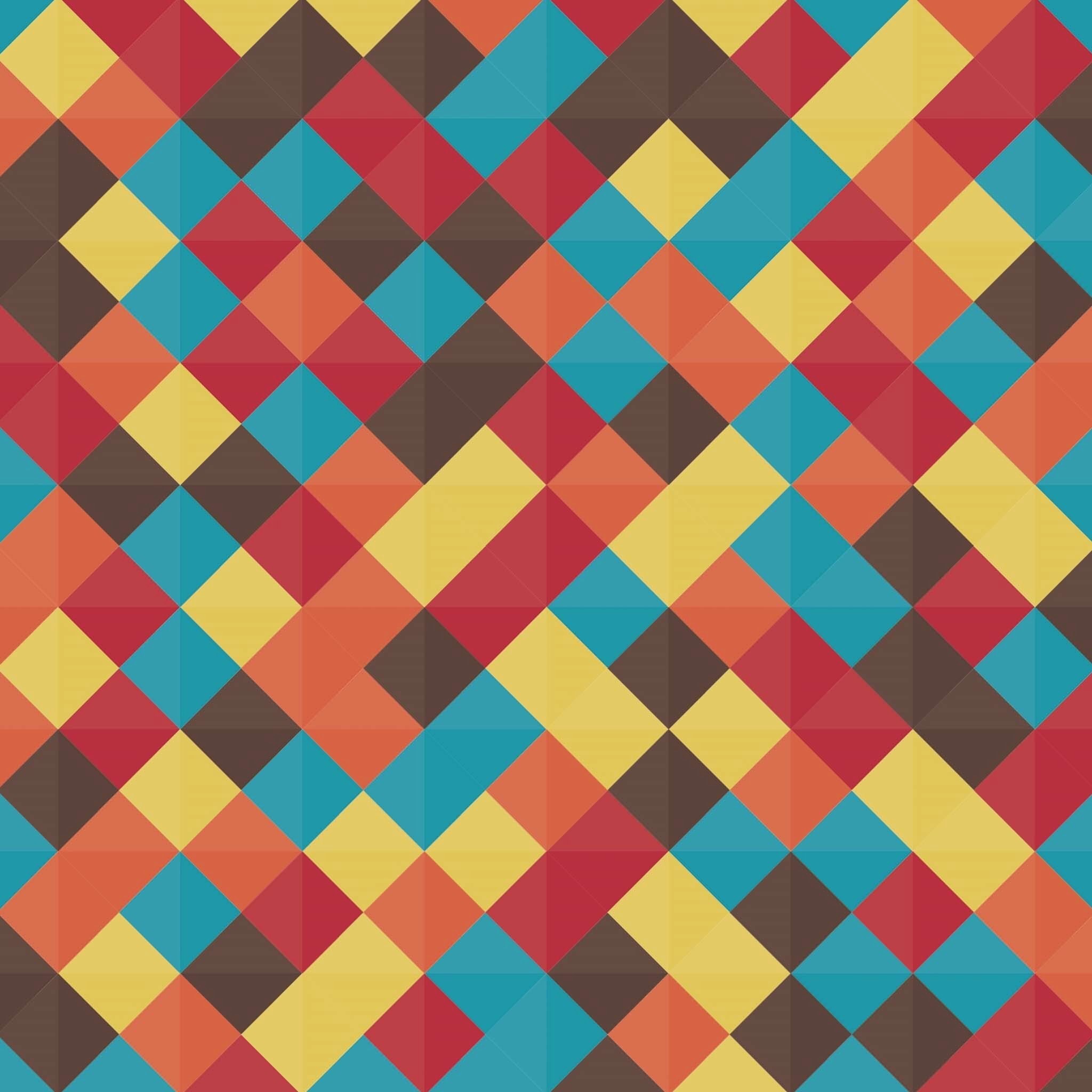 Motivo geometrico, Rombi, Colorato, Full HD, schermata di blocco iPad