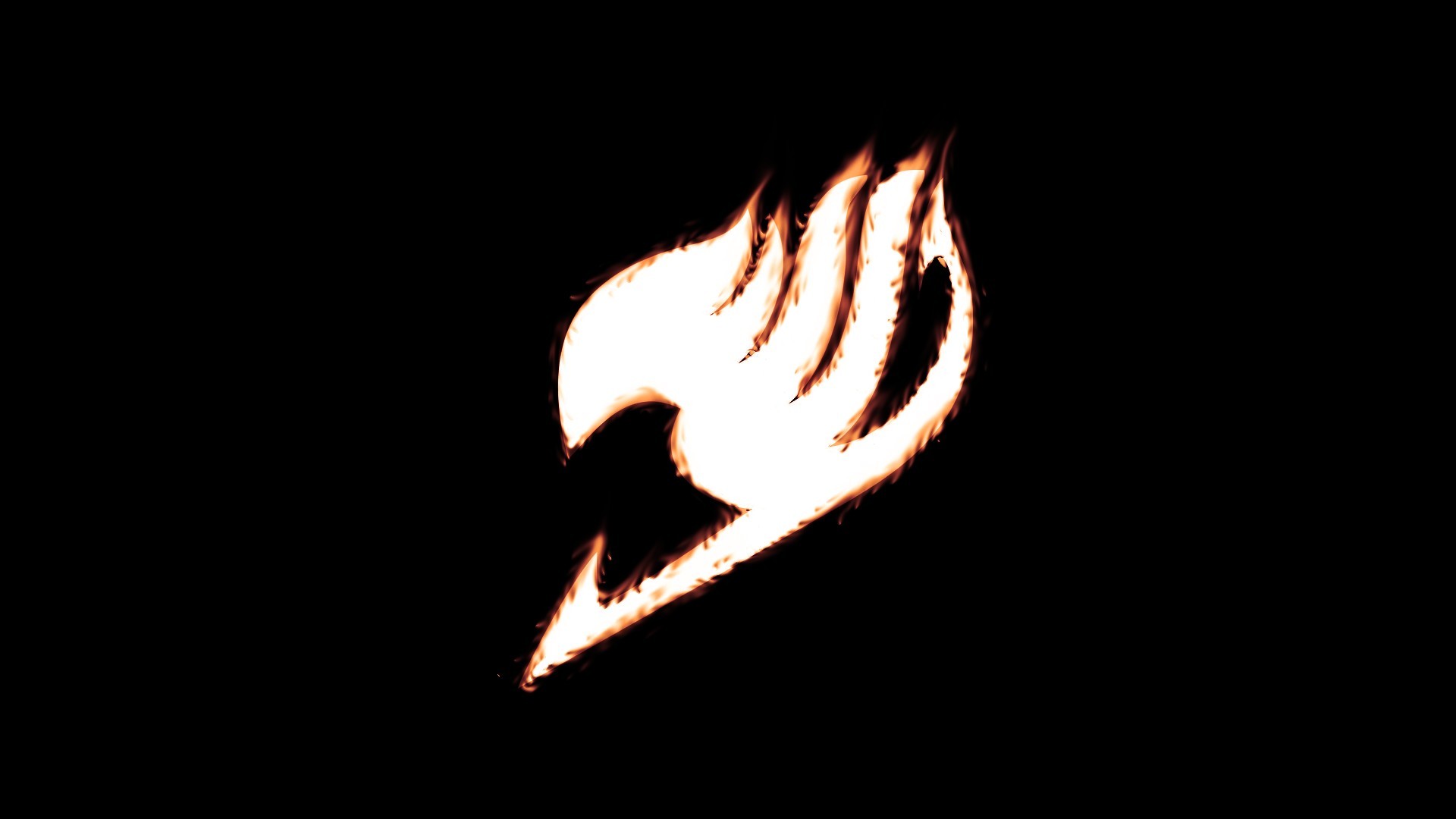 Simbolo di Fairy Tail, Fairy Tail, Sfondo nero, Full HD, wallpaper per portatile