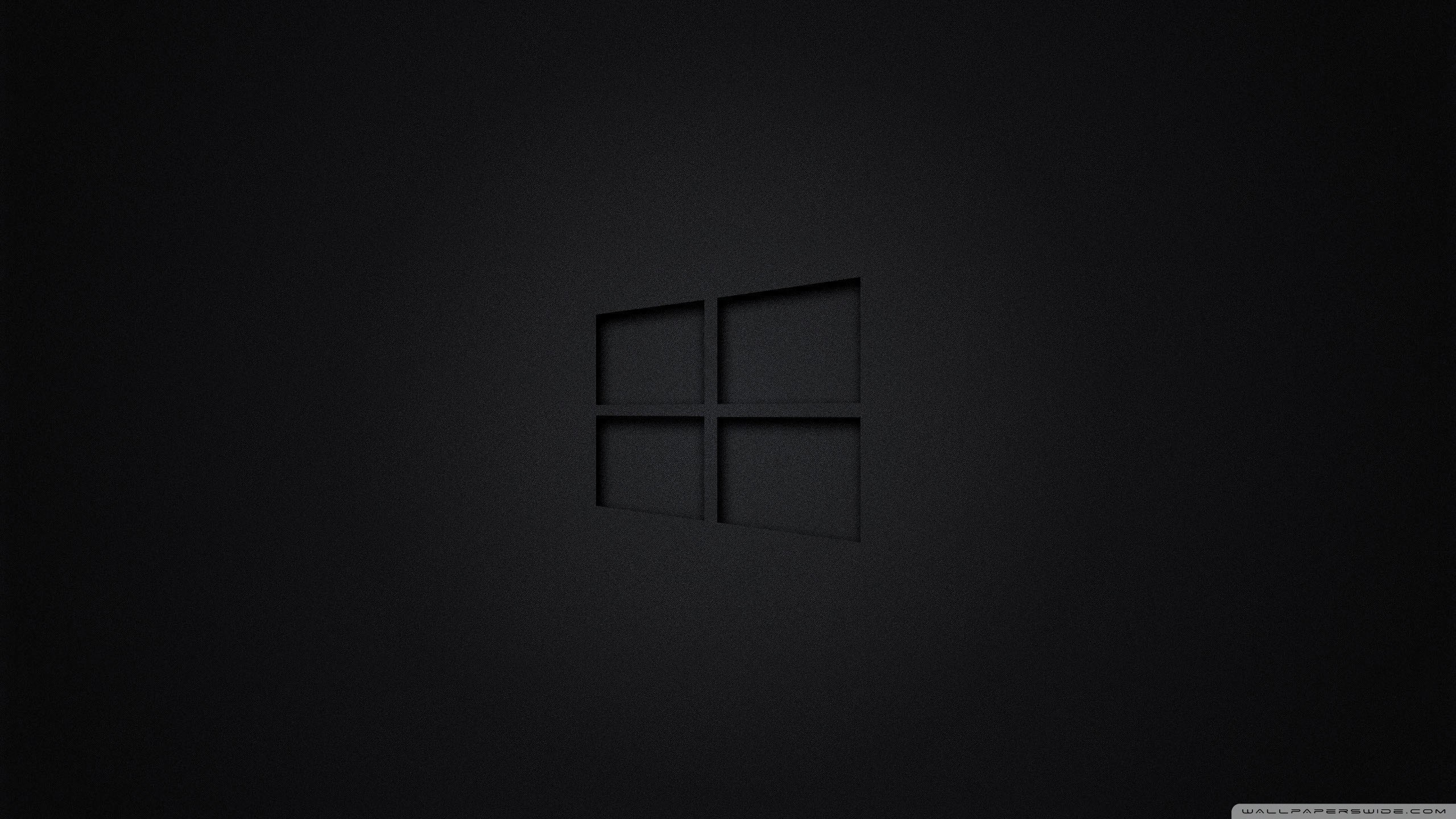 Windows 10, Logo Windows, Nero, Texture, 2K, sfondo per portatile
