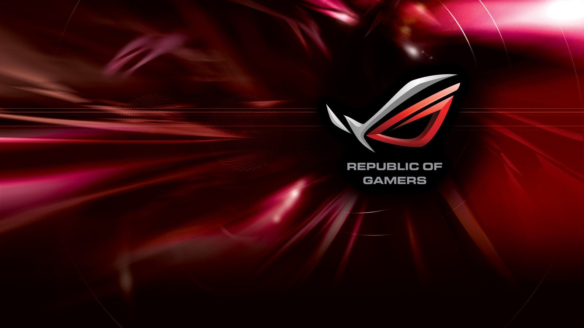 ASUS ROG, Republic of Gamers, Logo, Rosso, Movimento, 16:9 Full HD, sfondo widescreen