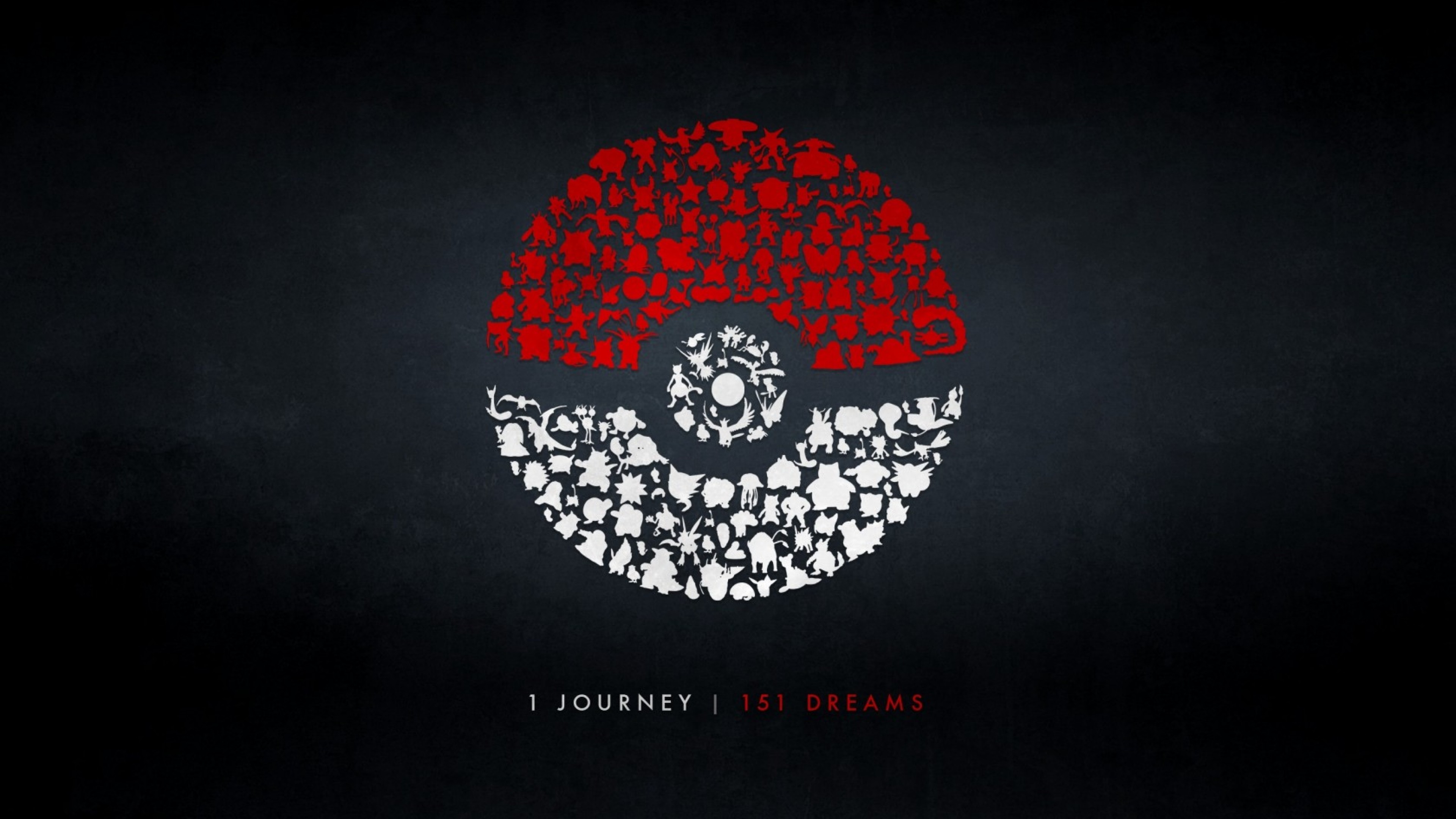 Poké Ball, Pokémon, Silhouette, Sfondo scuro, 4K, wallpaper per PC
