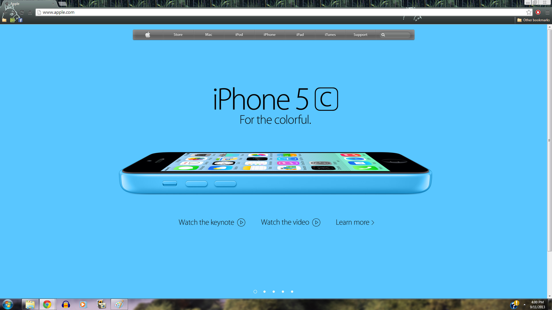 iPhone 5C, Azzurro, Pagina web Apple, Full HD, wallpaper per portatile