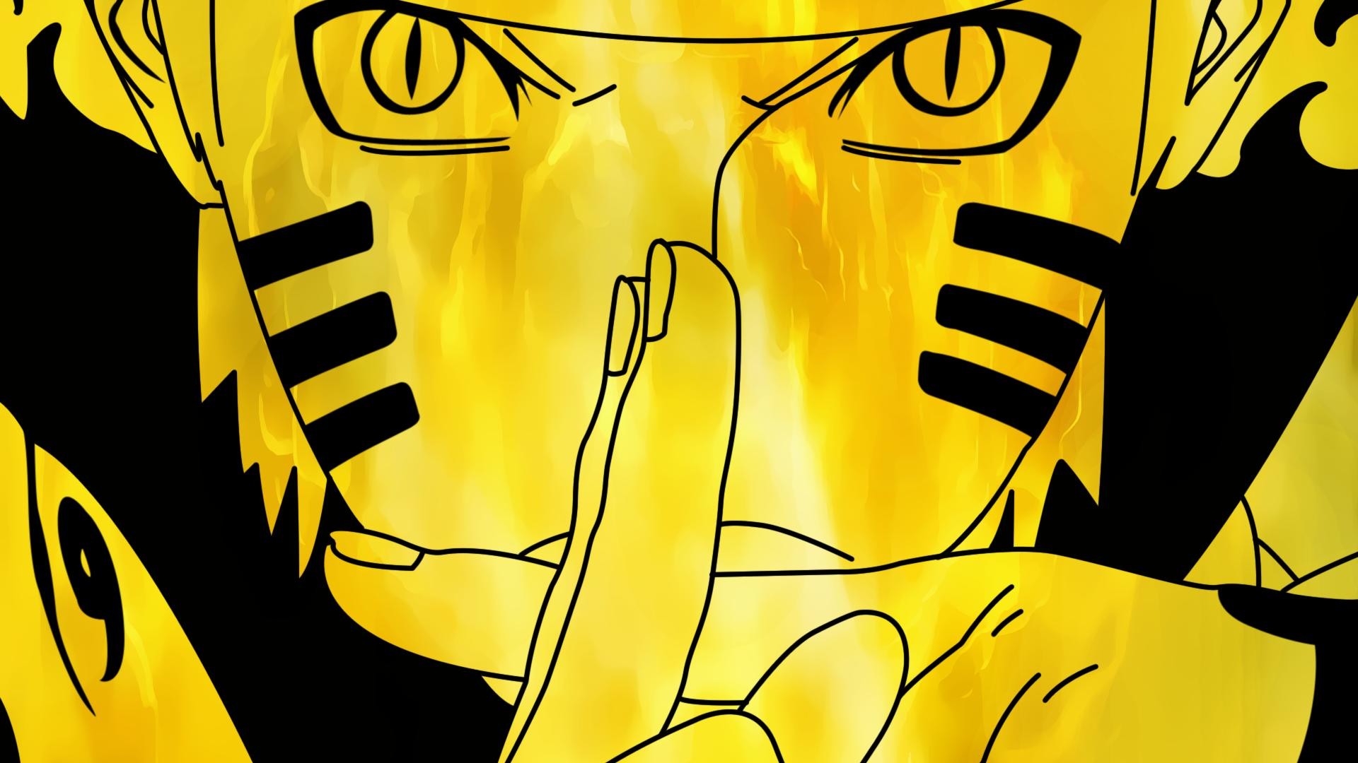 Naruto Uzumaki, Modalità Kurama, Giallo, Primo piano, Full HD 1080p, sfondo desktop