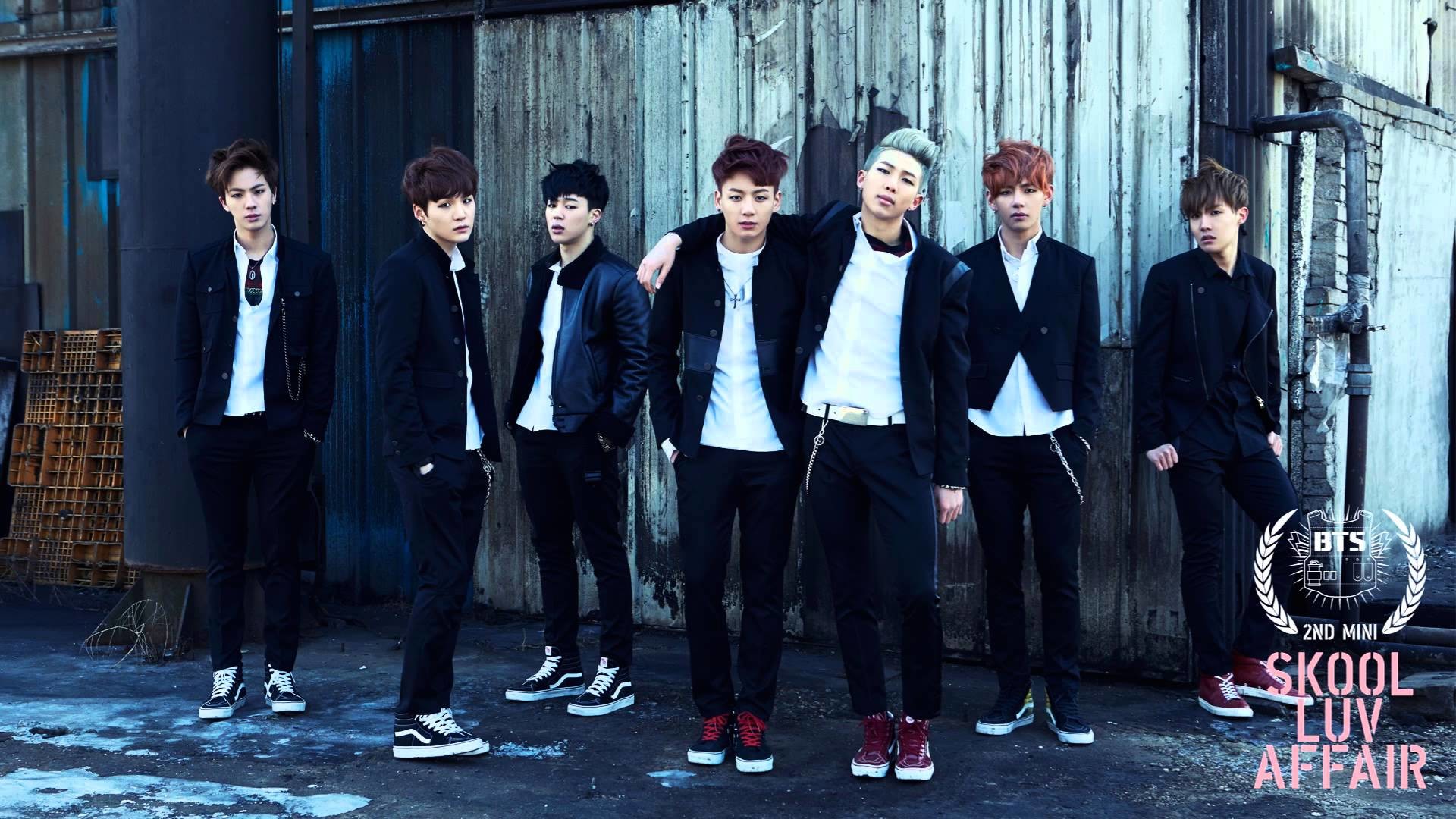 BTS, Skool Luv Affair, Gruppo, Abiti neri, Full HD 1080p, sfondo desktop