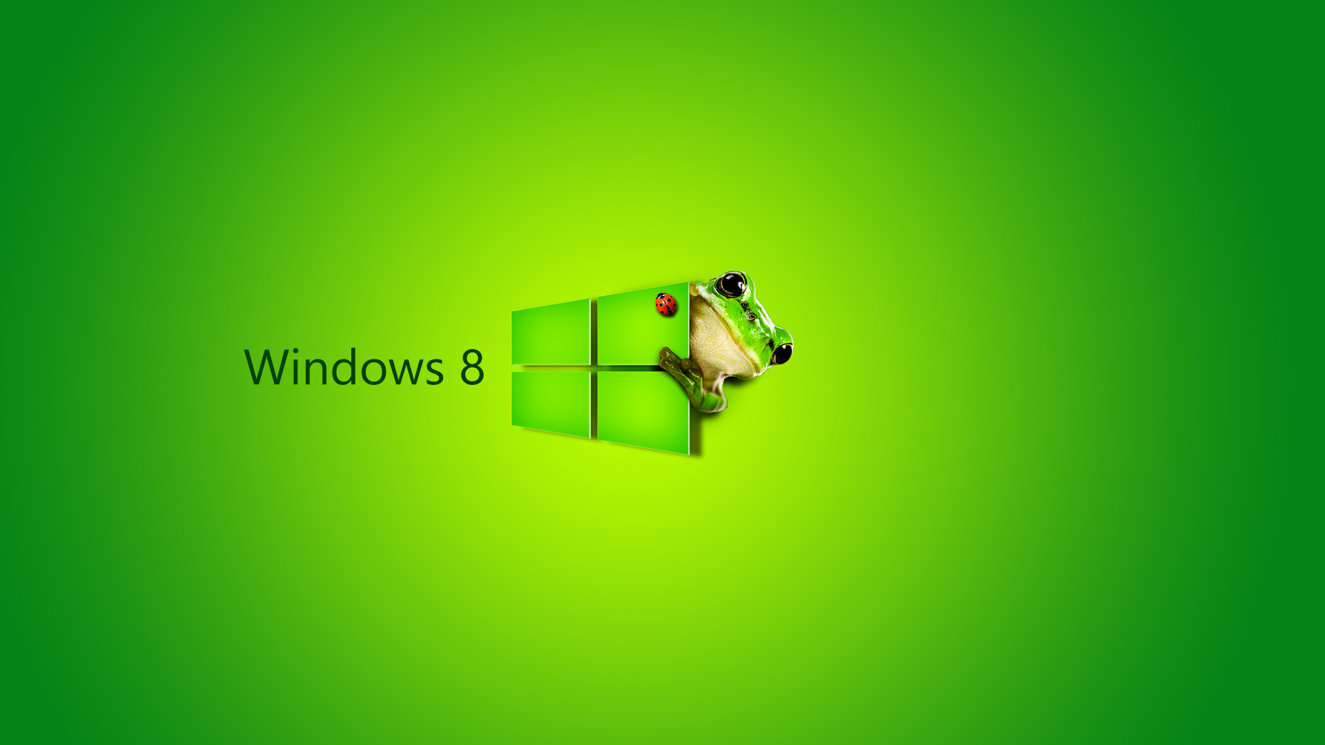 Windows 8, Logo Windows, Rana, Verde, 1920x1080, sfondo per PC