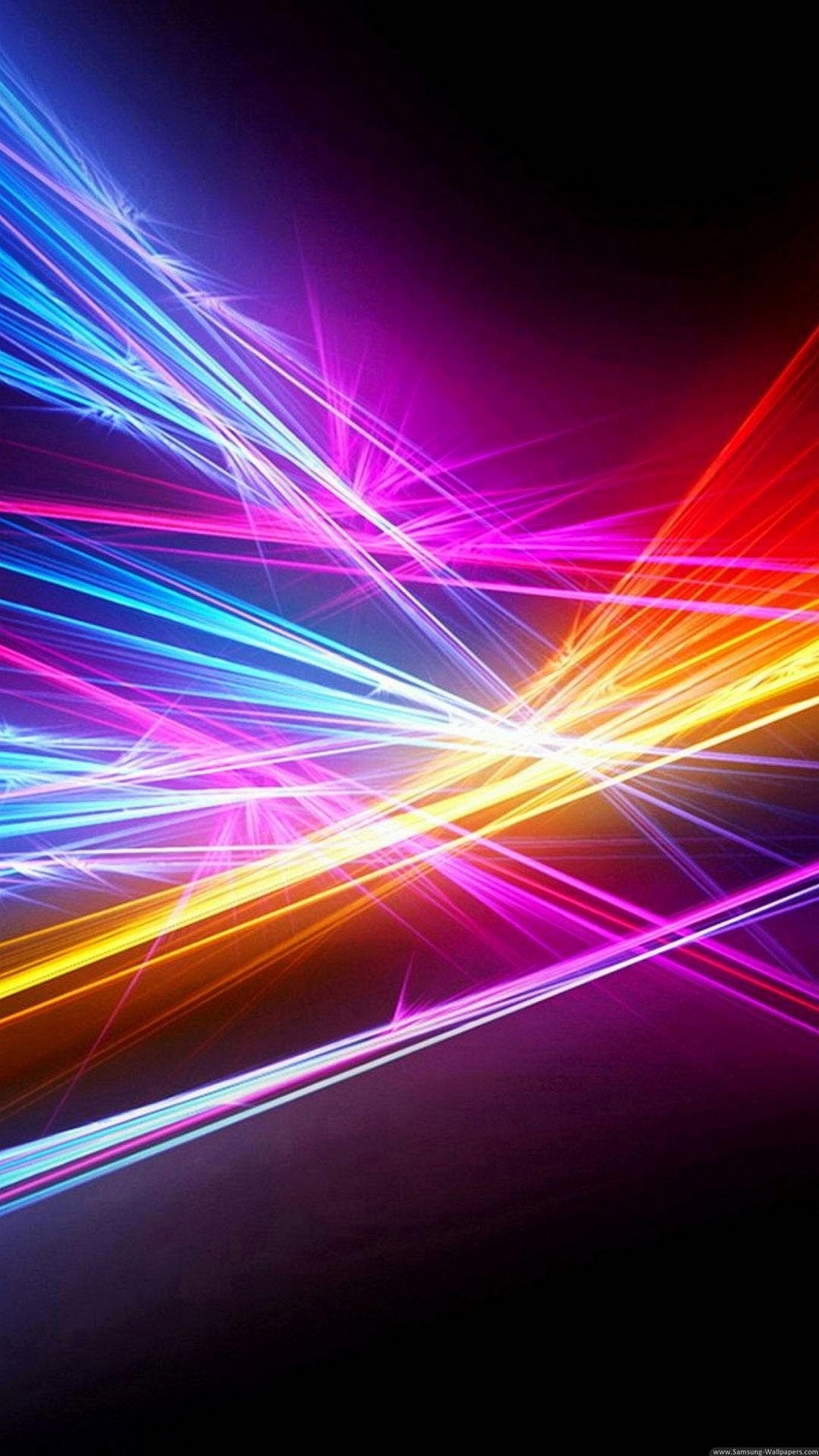 Astratto, Linee di luce, Multicolore, Neon, QHD+, sfondo per smartphone