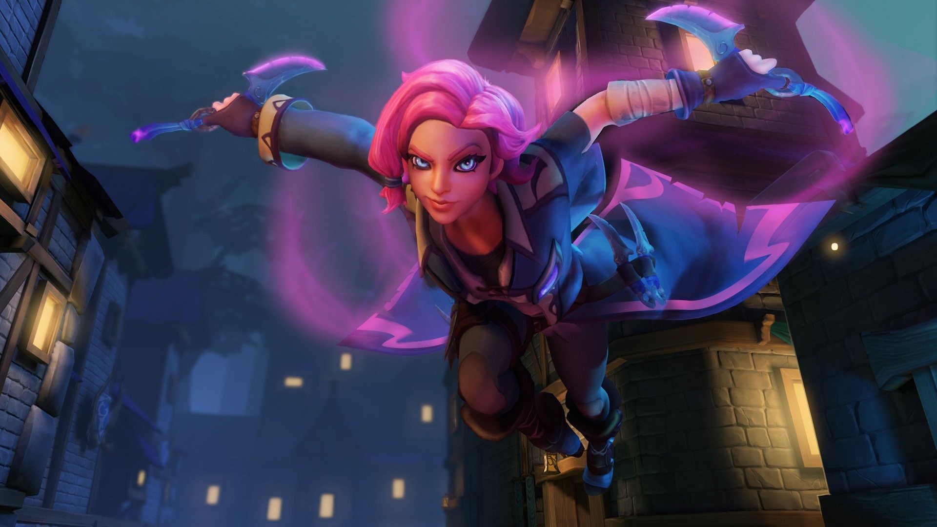 Maeve, Paladins, Notte, Città, Full HD, sfondo per portatile