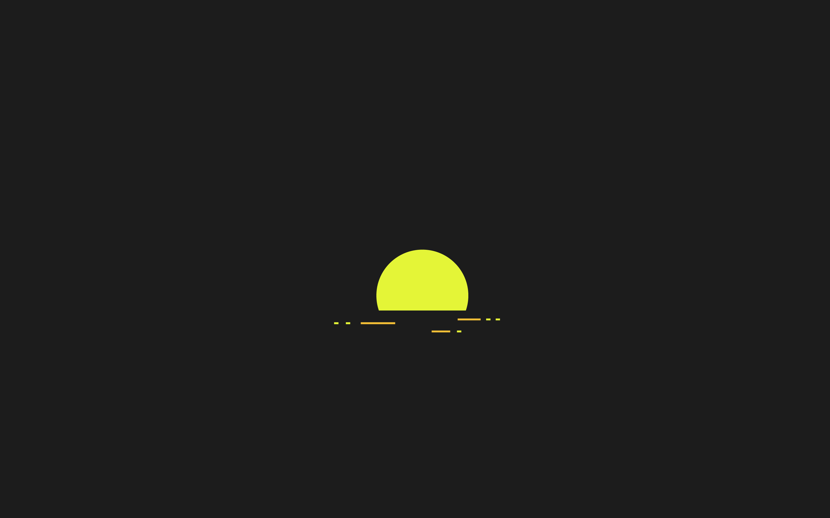 Sole, Tramonto, Sfondo nero, Giallo, 2K, wallpaper per computer
