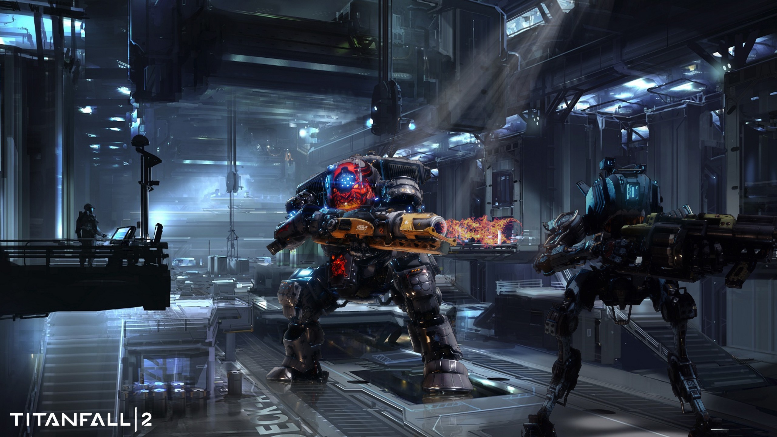 Titanfall 2, Titani, Hangar, Fantascienza, 2K, sfondo desktop