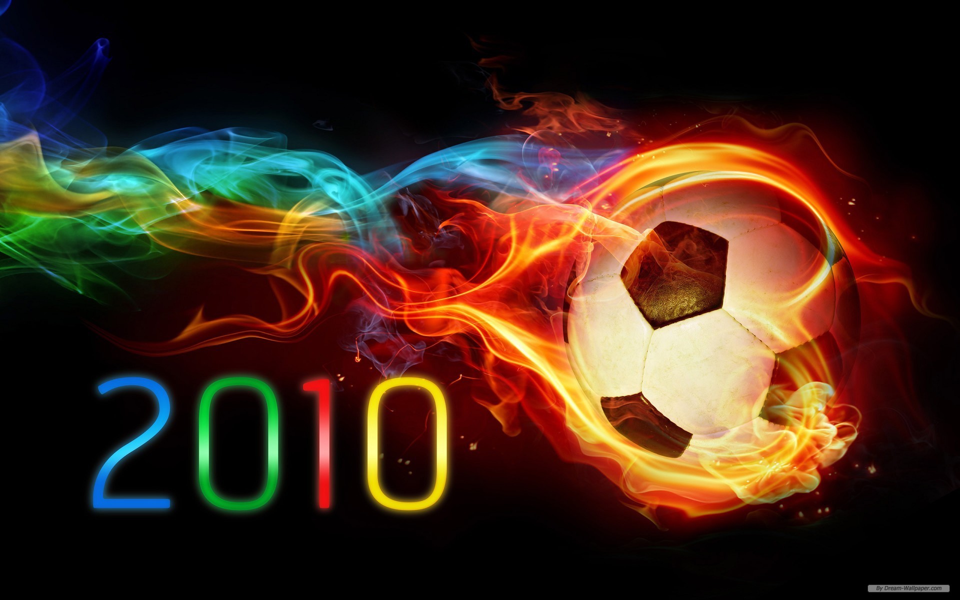 Mondiali 2010, Pallone da calcio, Fuoco, Calcio, Full HD, sfondo per PC e portatile