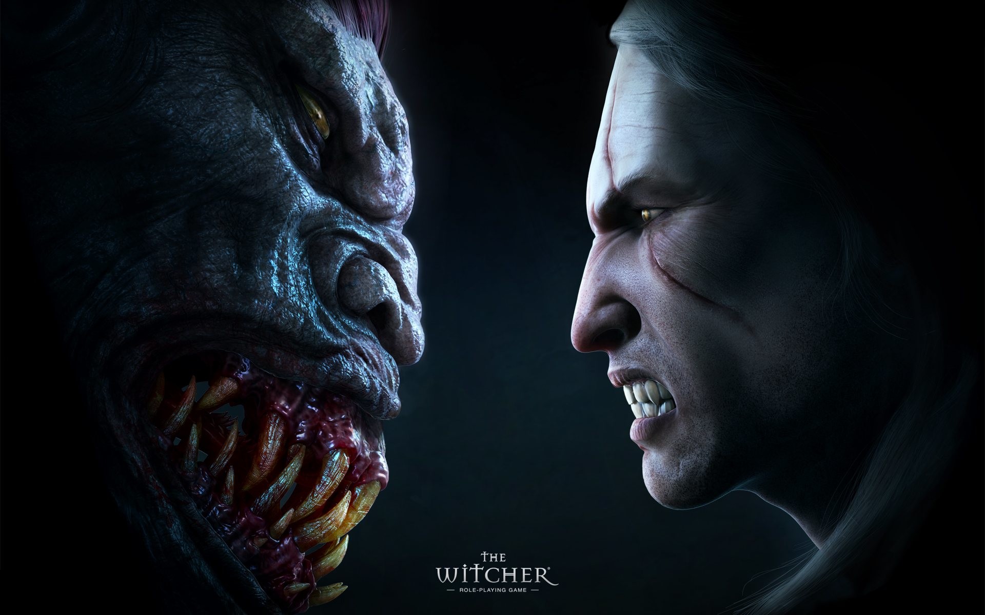 Geralt di Rivia, Mostro, The Witcher, Primo piano, 1920x1200, immagine di sfondo