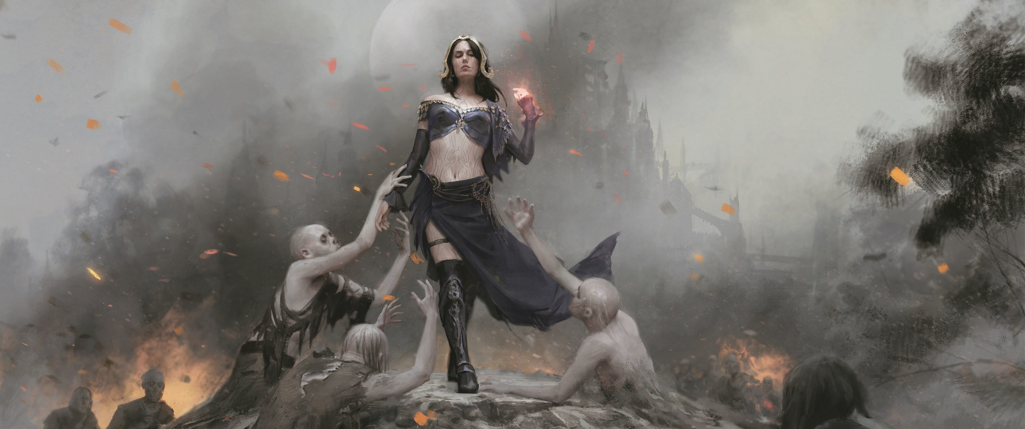 Liliana Vess, Magic: The Gathering, Zombi, Negromante, 2K, sfondo per PC