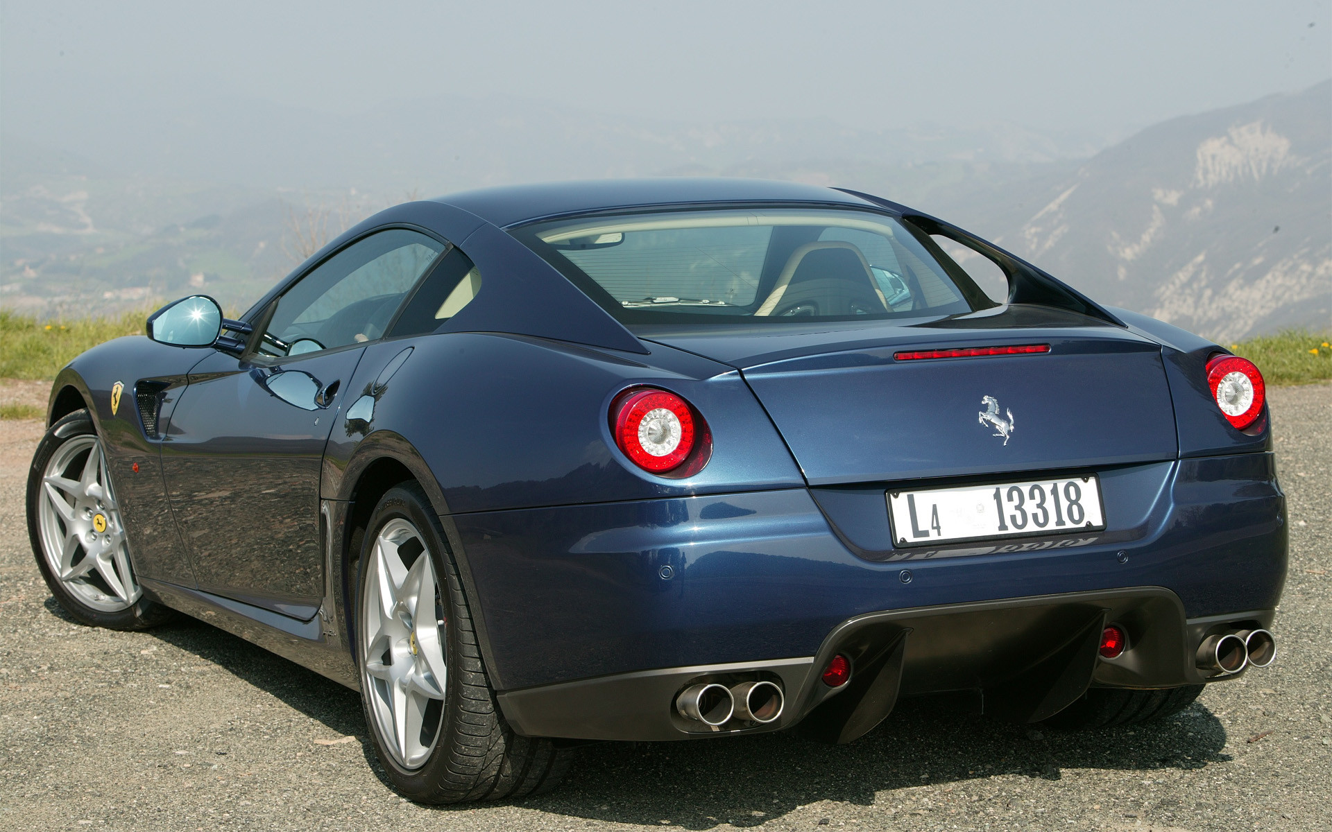 Ferrari 599 GTB Fiorano, Ferrari, Auto sportiva, Blu, Full HD, sfondo PC