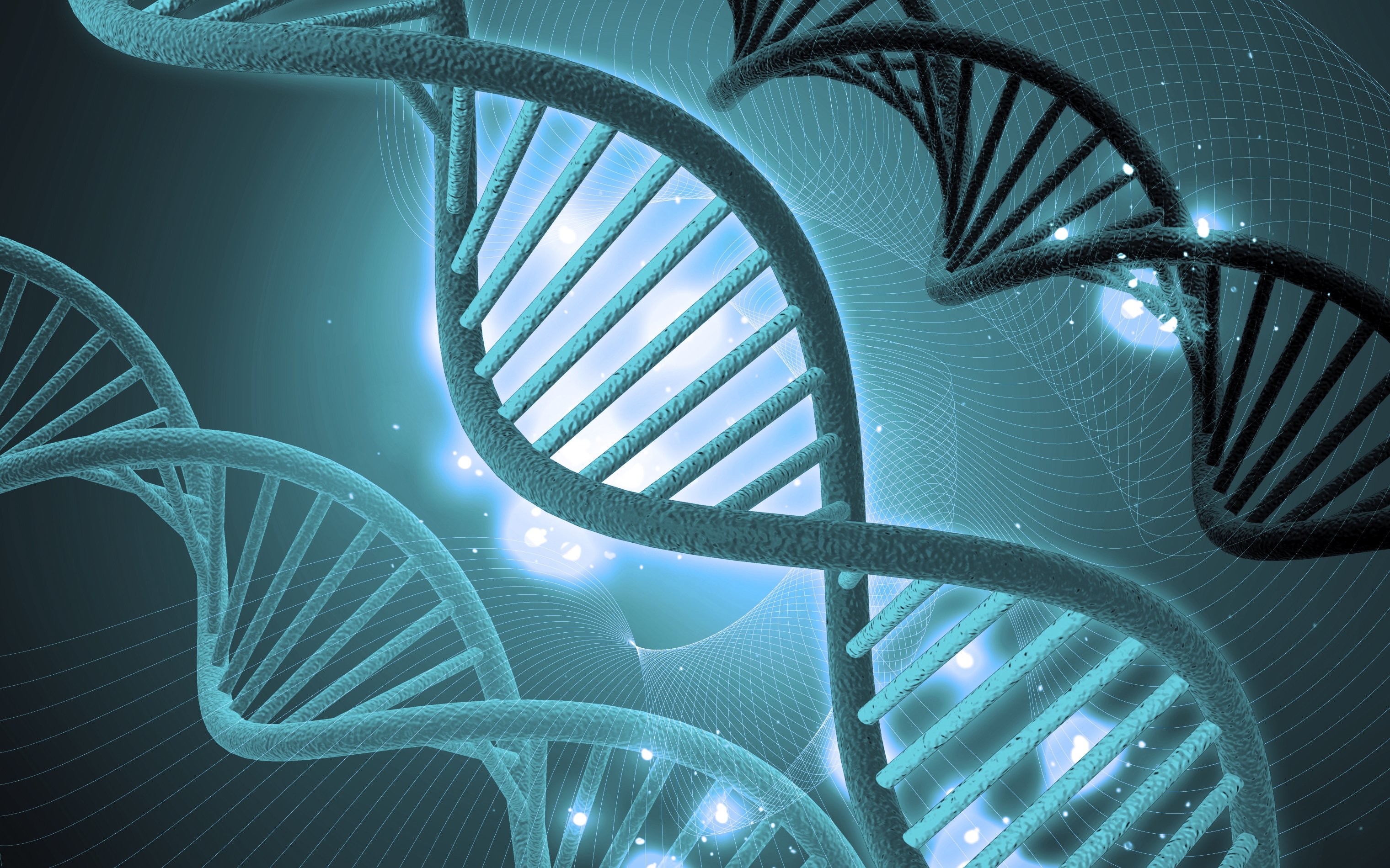DNA, Doppia elica, Genetica, Turchese, 3040x1900, sfondo MacBook Pro