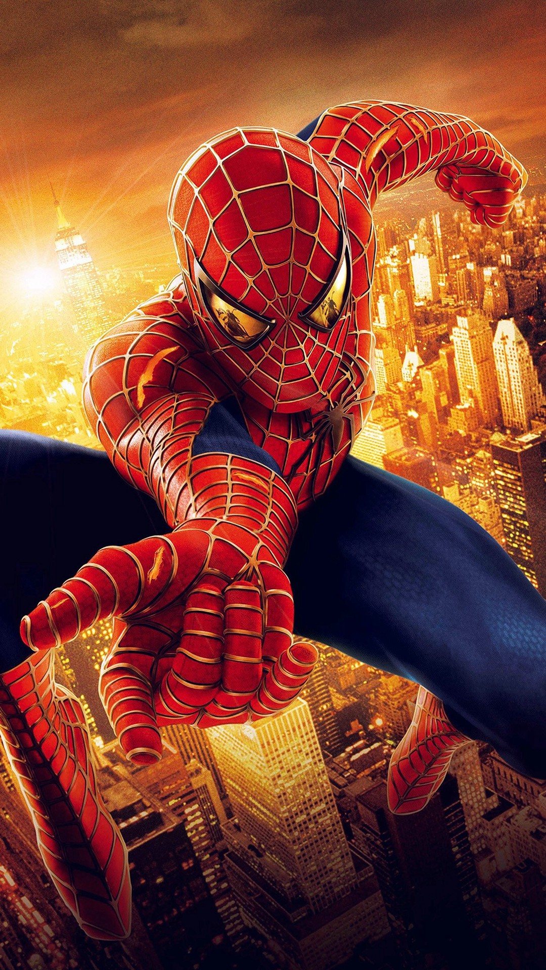 Spider-Man, Spider-Man 2, Tobey Maguire, Marvel, Città, Full HD, sfondo verticale per cellulare