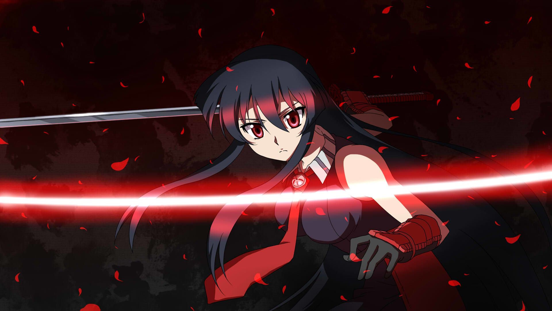 Akame, Akame ga Kill!, Murasame, Fascio rosso, 16:9 Full HD, wallpaper widescreen