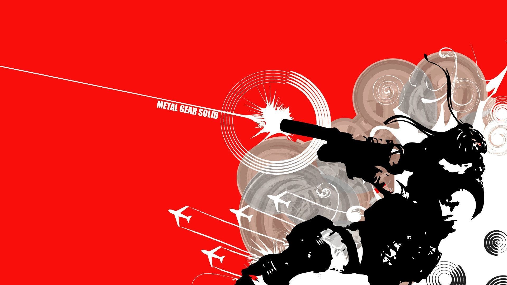Metal Gear Solid, Solid Snake, Grafica, Sfondo rosso, 1920x1080, wallpaper desktop