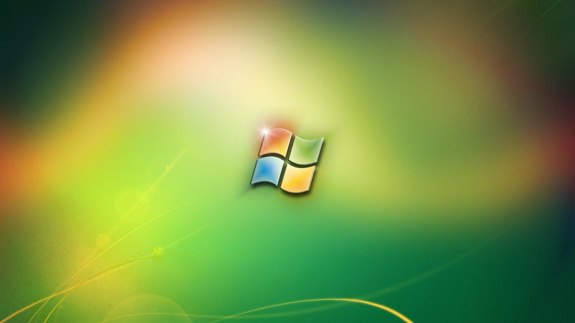 Logo Windows, Windows XP, Verde, Bokeh, 1920x1080, immagine di sfondo