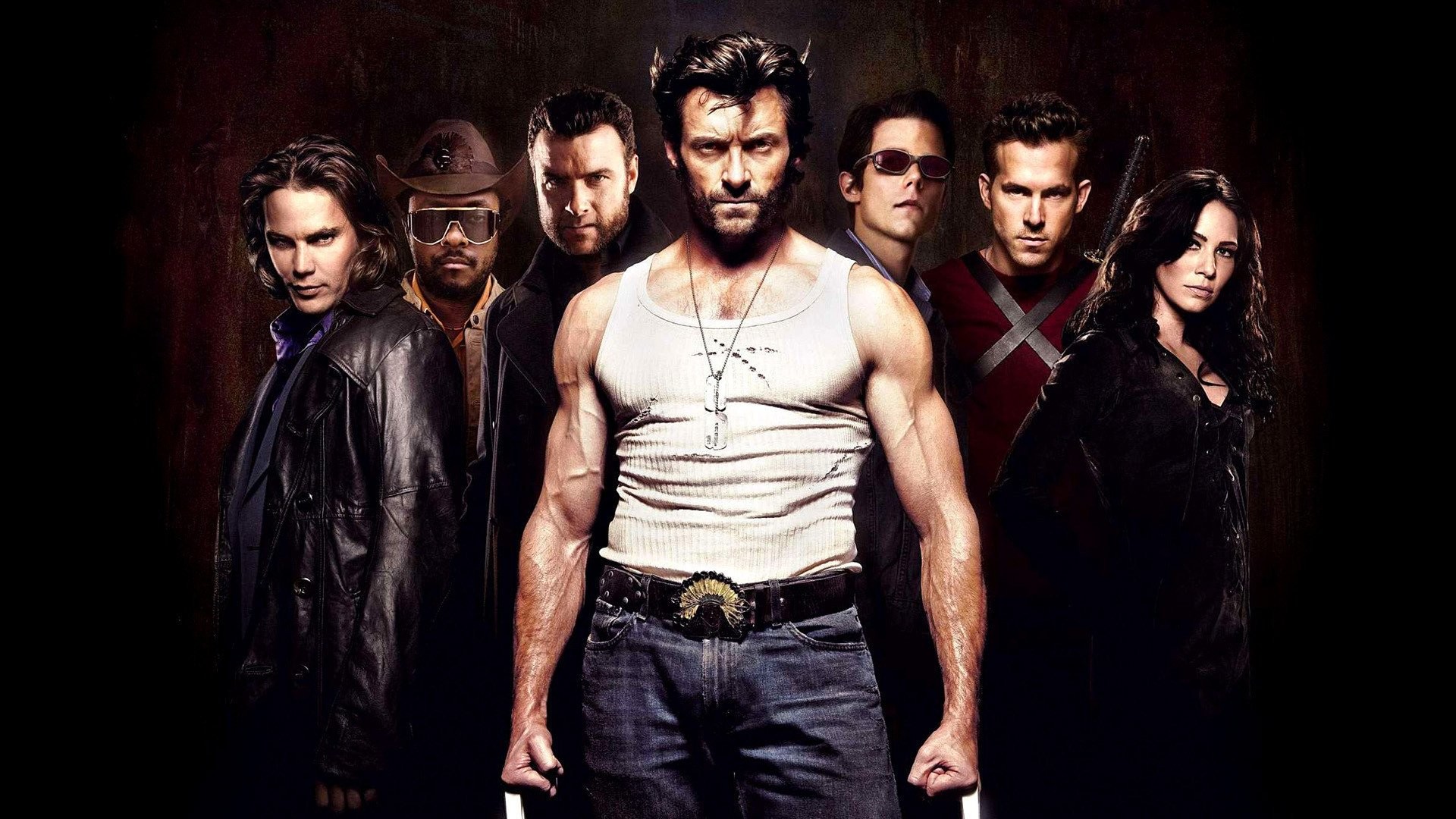 X-Men le origini - Wolverine, Hugh Jackman, Ryan Reynolds, Taylor Kitsch, Liev Schreiber, Cast, immagine di sfondo