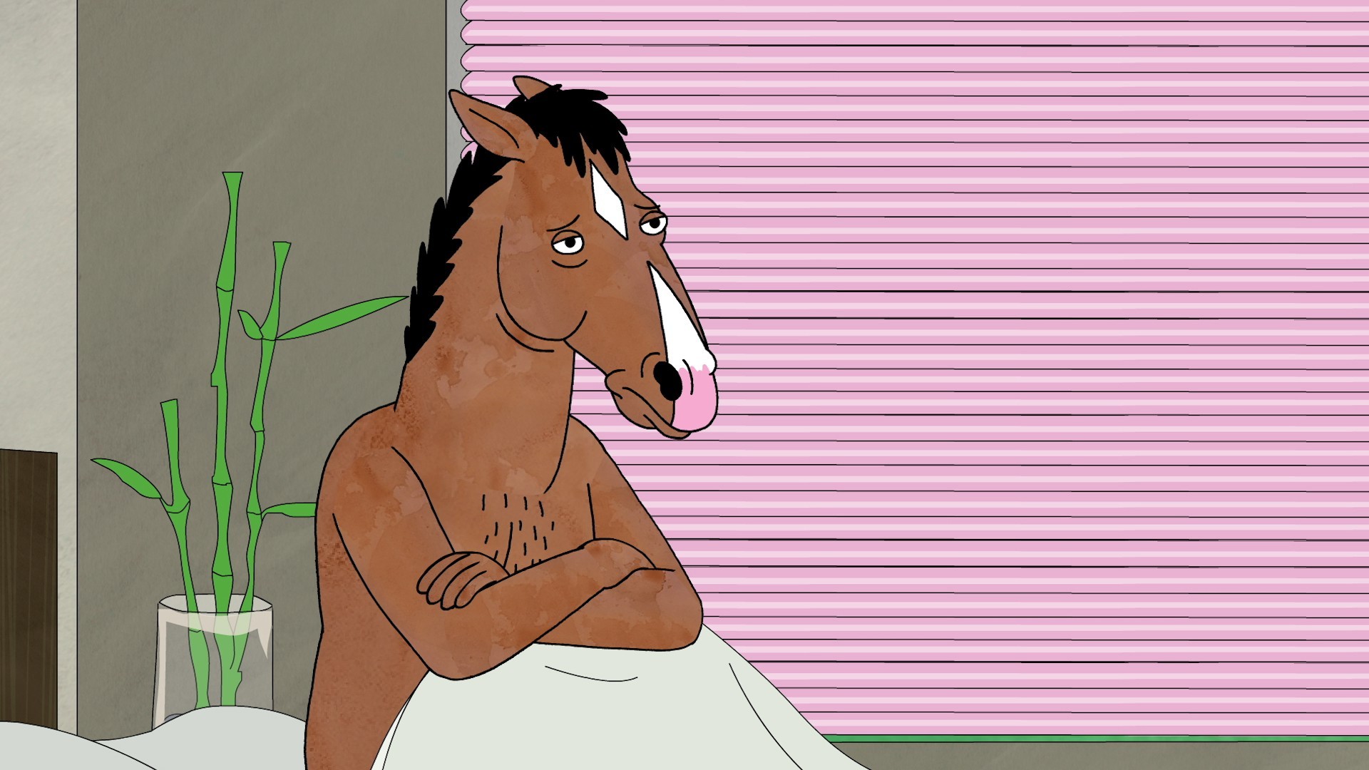 BoJack Horseman, Braccia incrociate, Camera da letto, Full HD, sfondo Windows 11