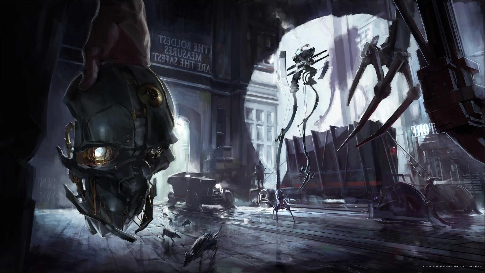 Maschera di Corvo, Dishonored, Tallboy, Strada, Arte concettuale, sfondo desktop Full HD