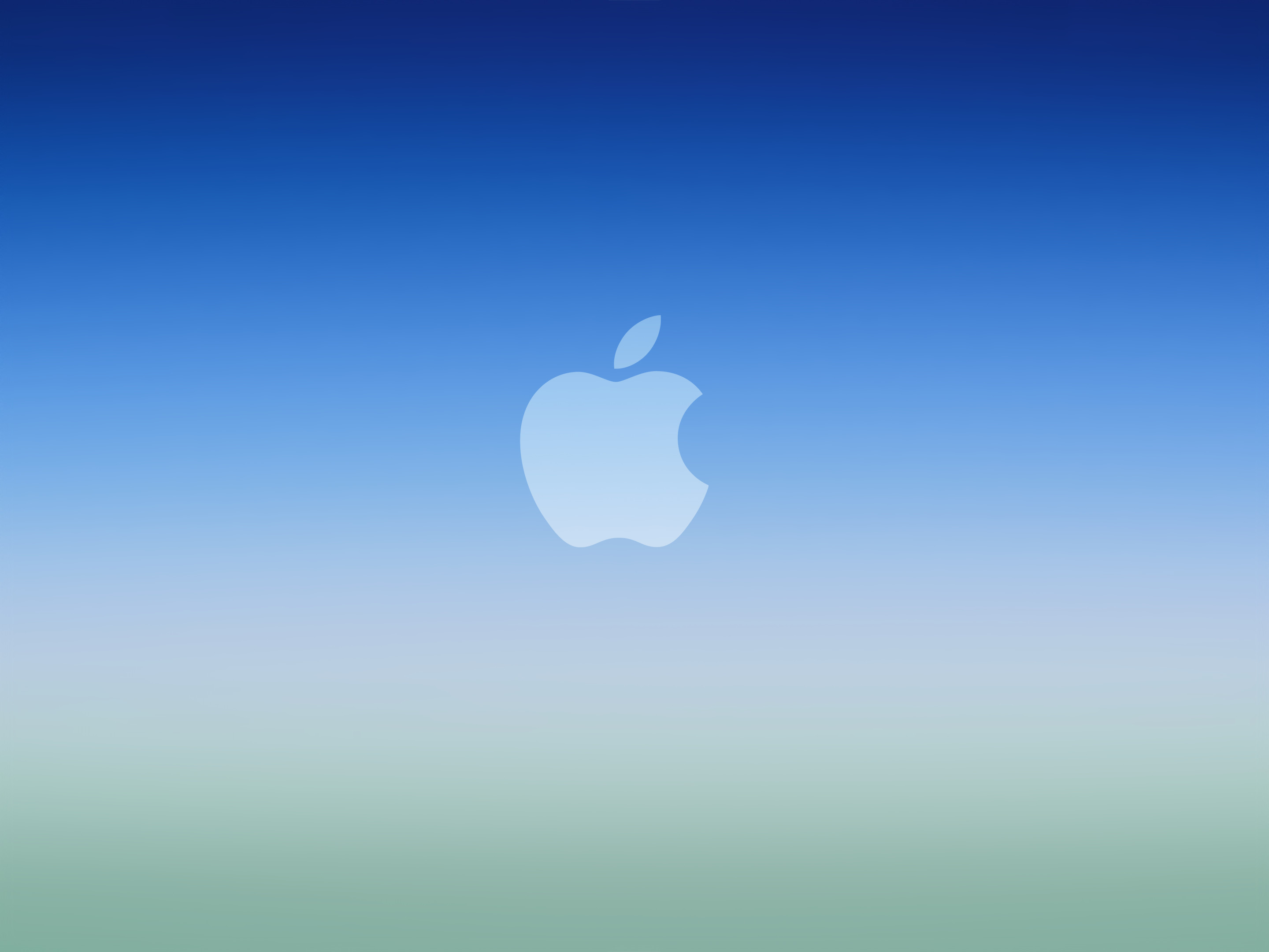 Logo Apple, Sfumatura, Blu, 2K, sfondo per iPad e tablet